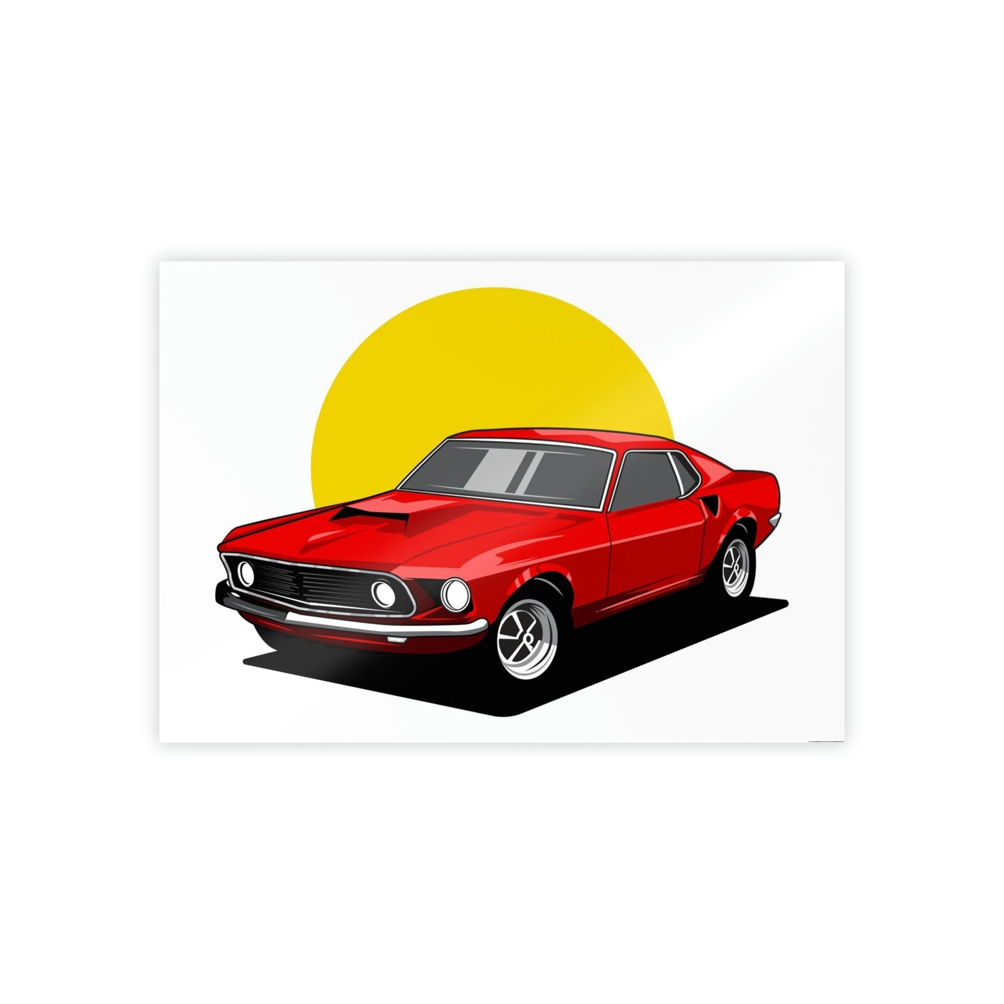 Mustang Graceful Power: Mustang Wall Art on Natural Canvas and Poster