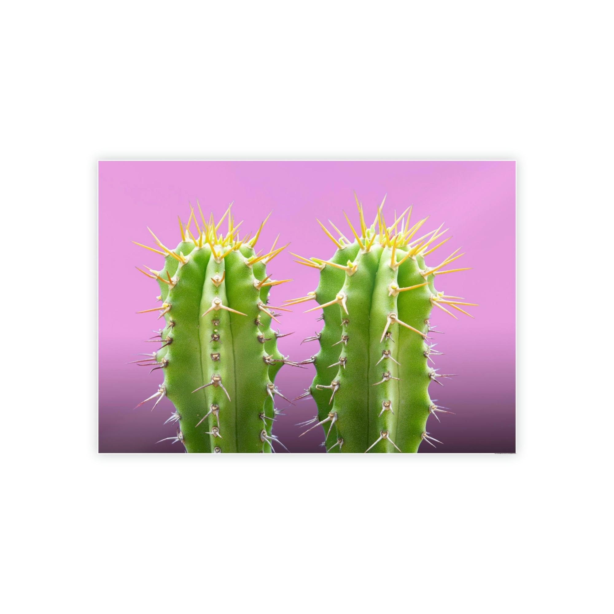 Cactus Spiky Splendor: Cactus Print on Canvas for a Modern Twist