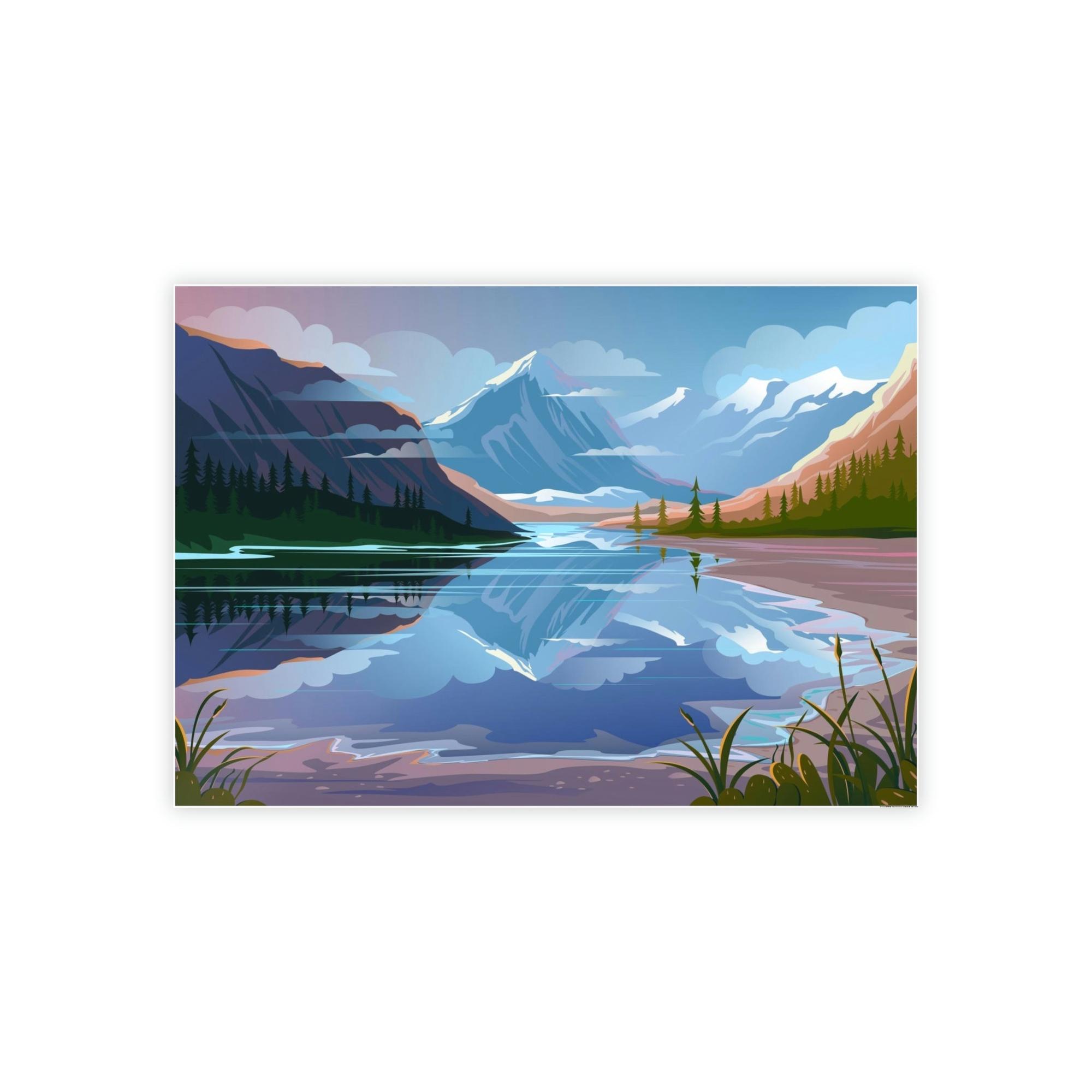 Lakes And Rivers Reflections of Serenity: Natural Canvas Wall Art of Tranquil Lakes and Rivers