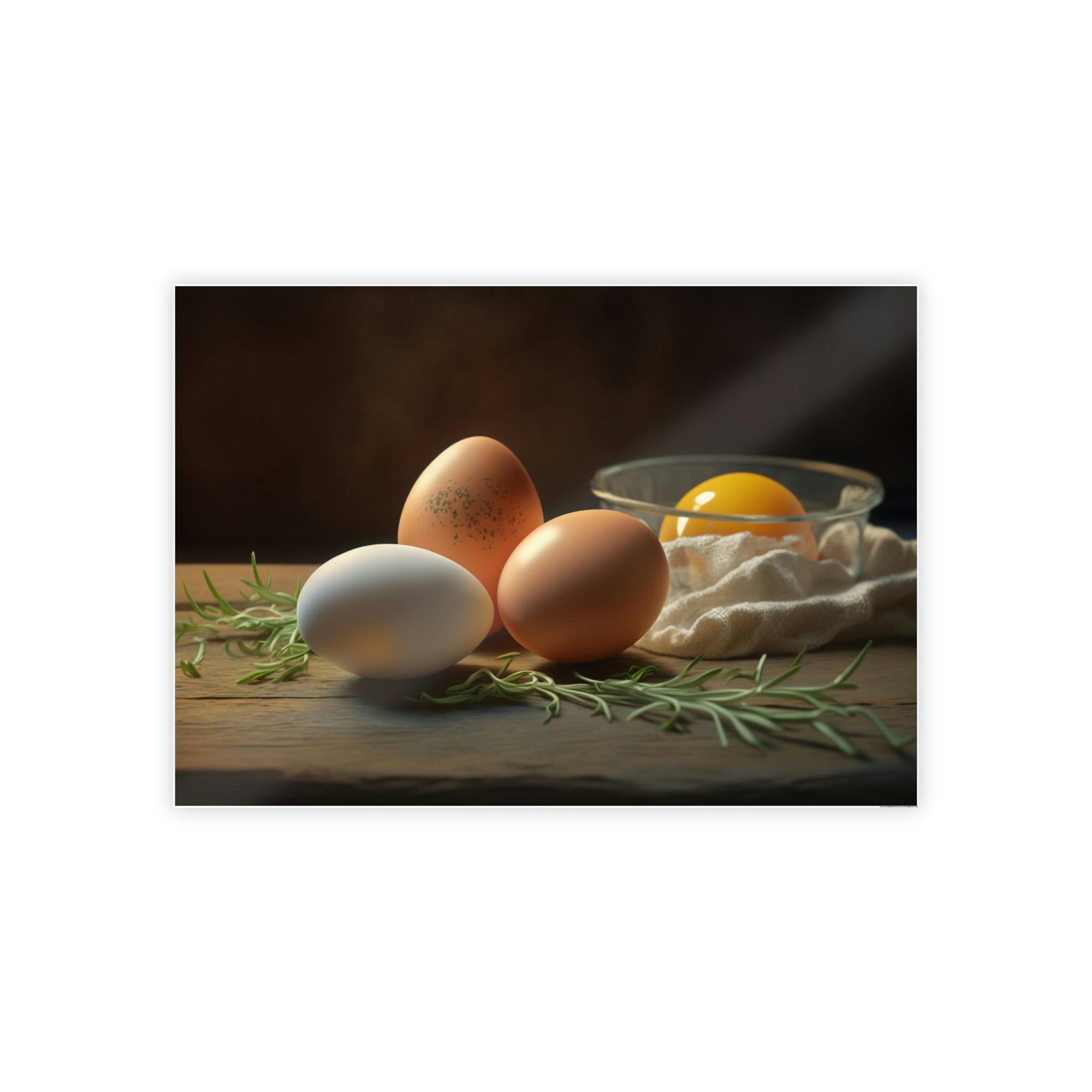 Eggs Eggstract Shapes: A Contemporary Painting of Geometric Forms Featuring Eggs