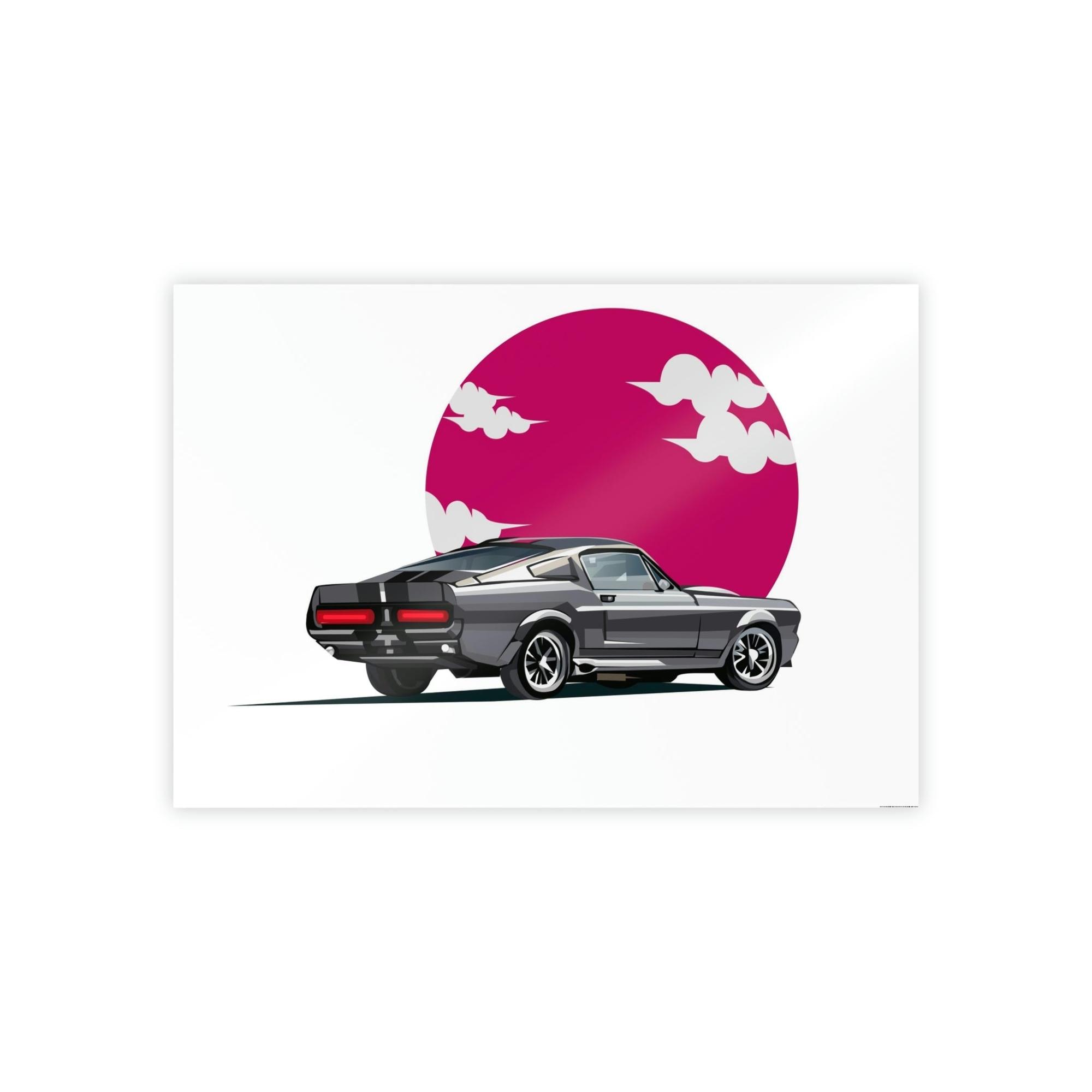 Mustang Iconic Mustang: Framed Poster and Art Print on Canvas