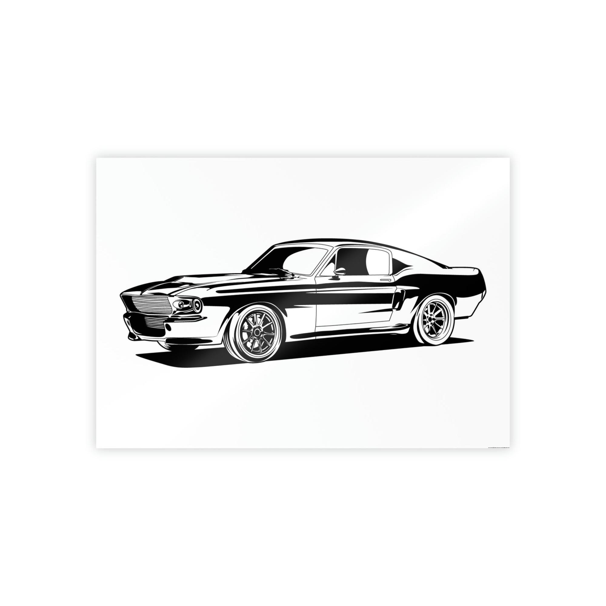 Mustang Racing Spirit: Mustang Framed Canvas Print and Wall Art