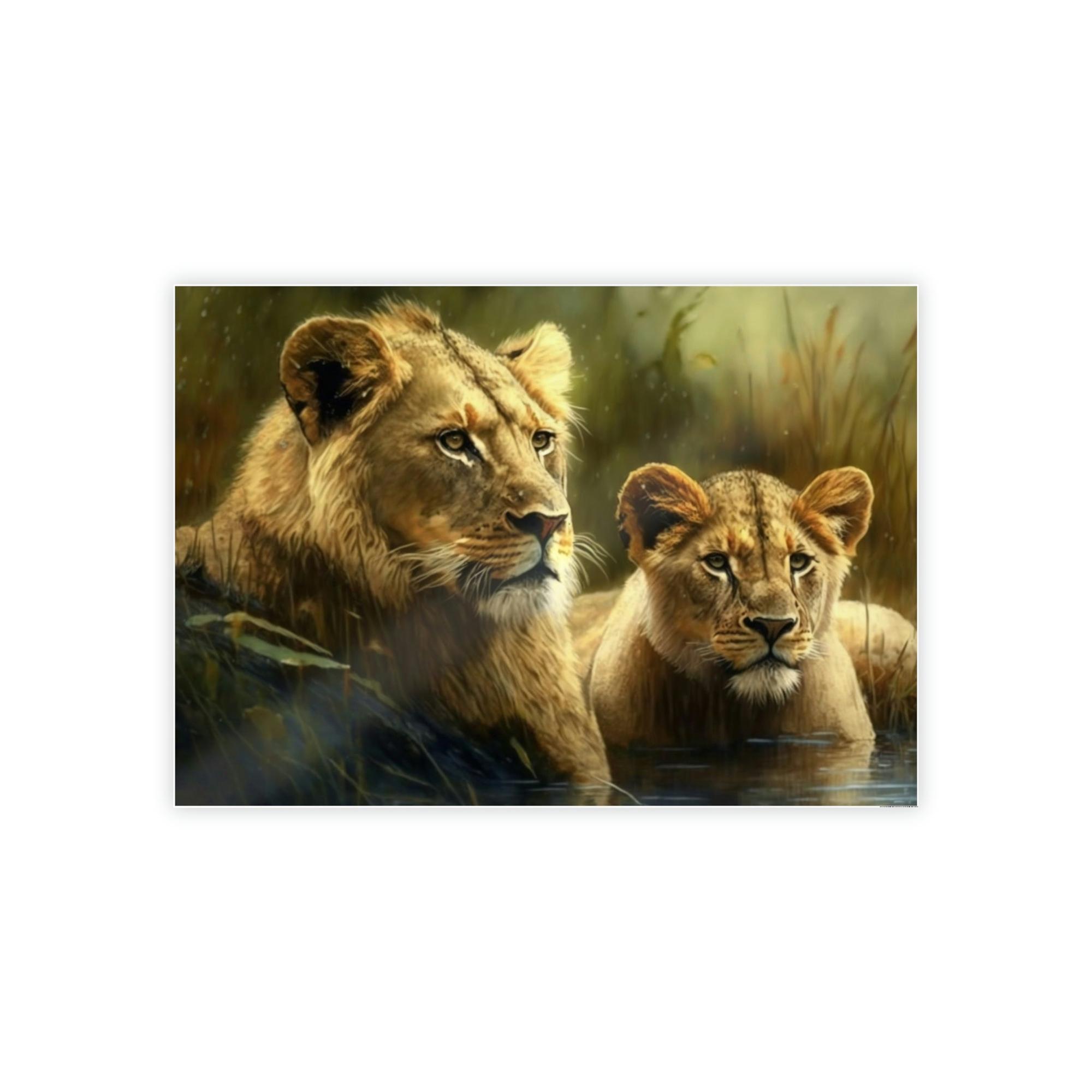 Lions Radiance of the Sun: A Painting with Lions