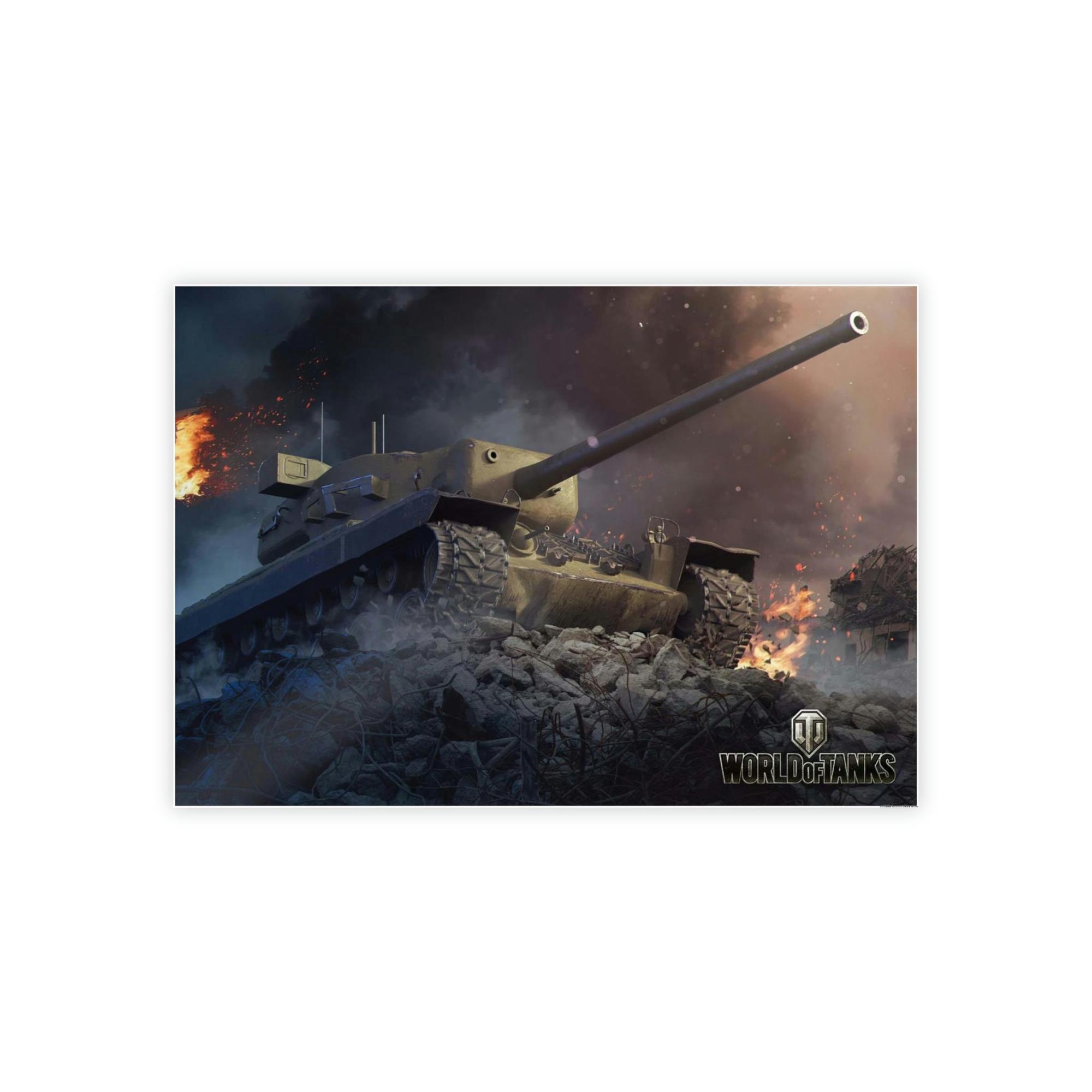 World Of Tanks Armored Warriors in Motion: Striking World of Tanks Canvas Wall Art