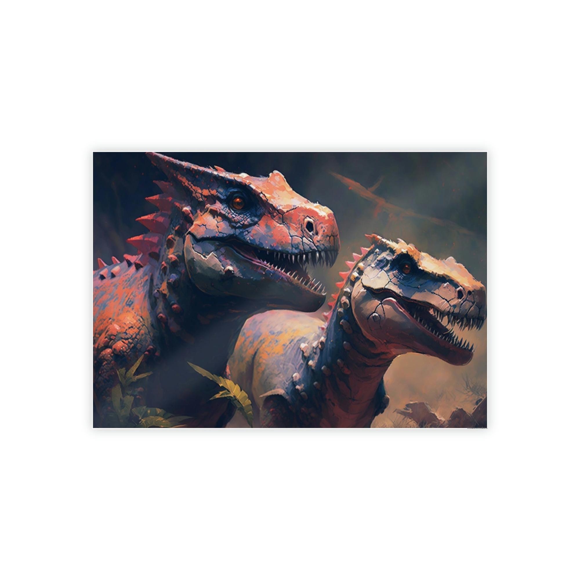 Dinosaurs Extinct Realms: Canvas & Poster of Dinosaurs and Nostalgia