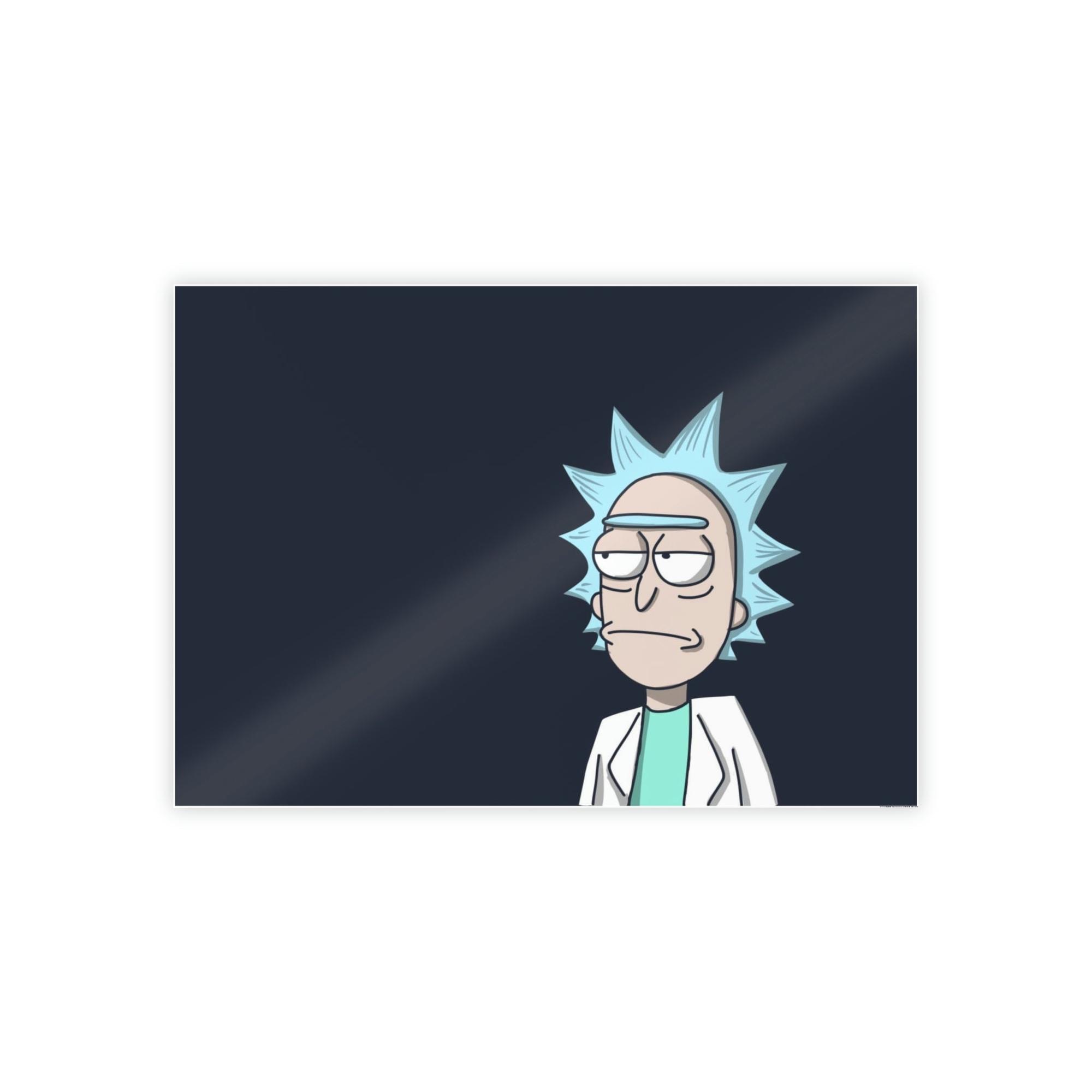 Rick And Morty Art Rick's Multiverse Adventures: Framed Canvas Wall Art Depicting the Iconic Rick from Rick and Morty