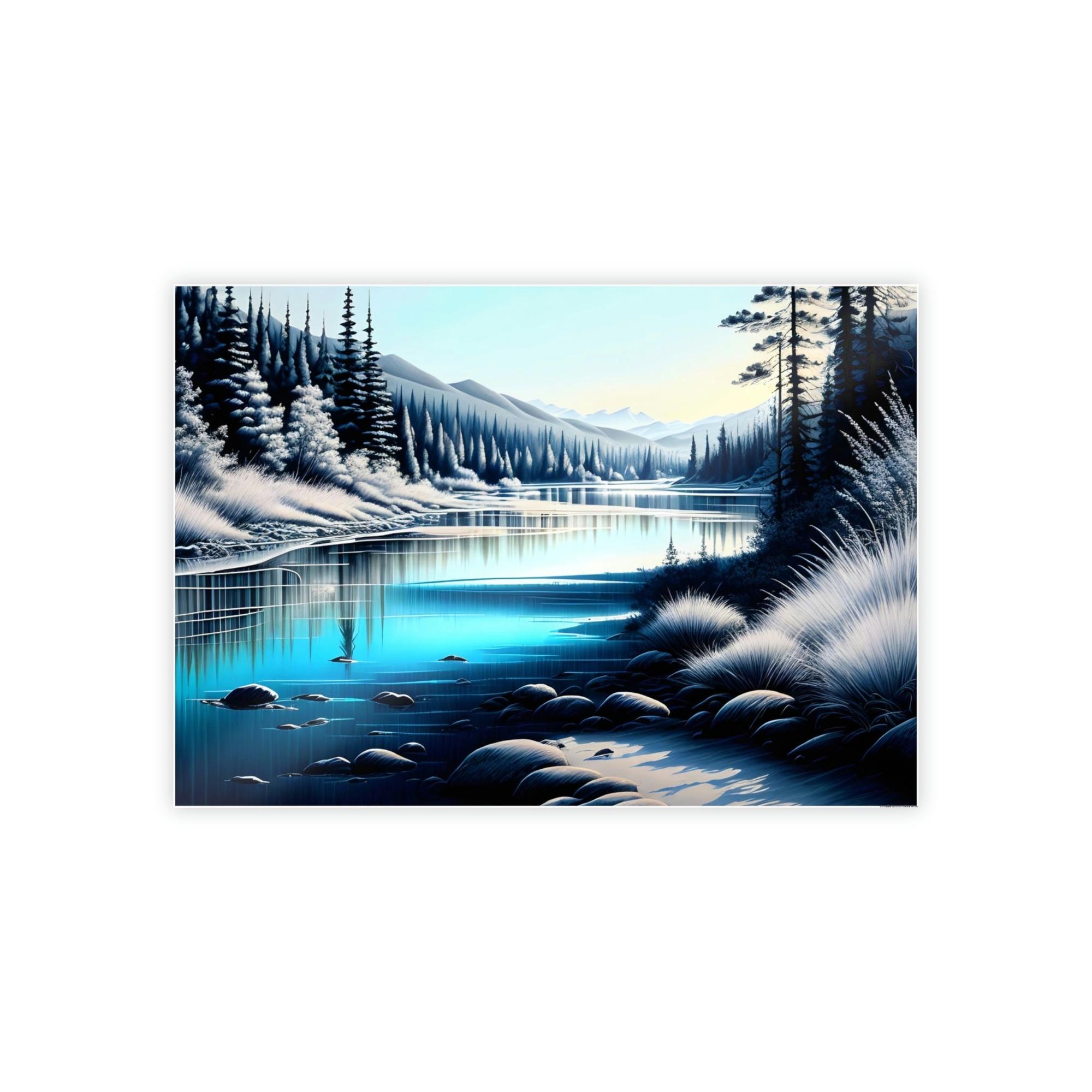 Lakes And Rivers Riverside Beauty: Natural Canvas Wall Art of a Beautiful River Landscape