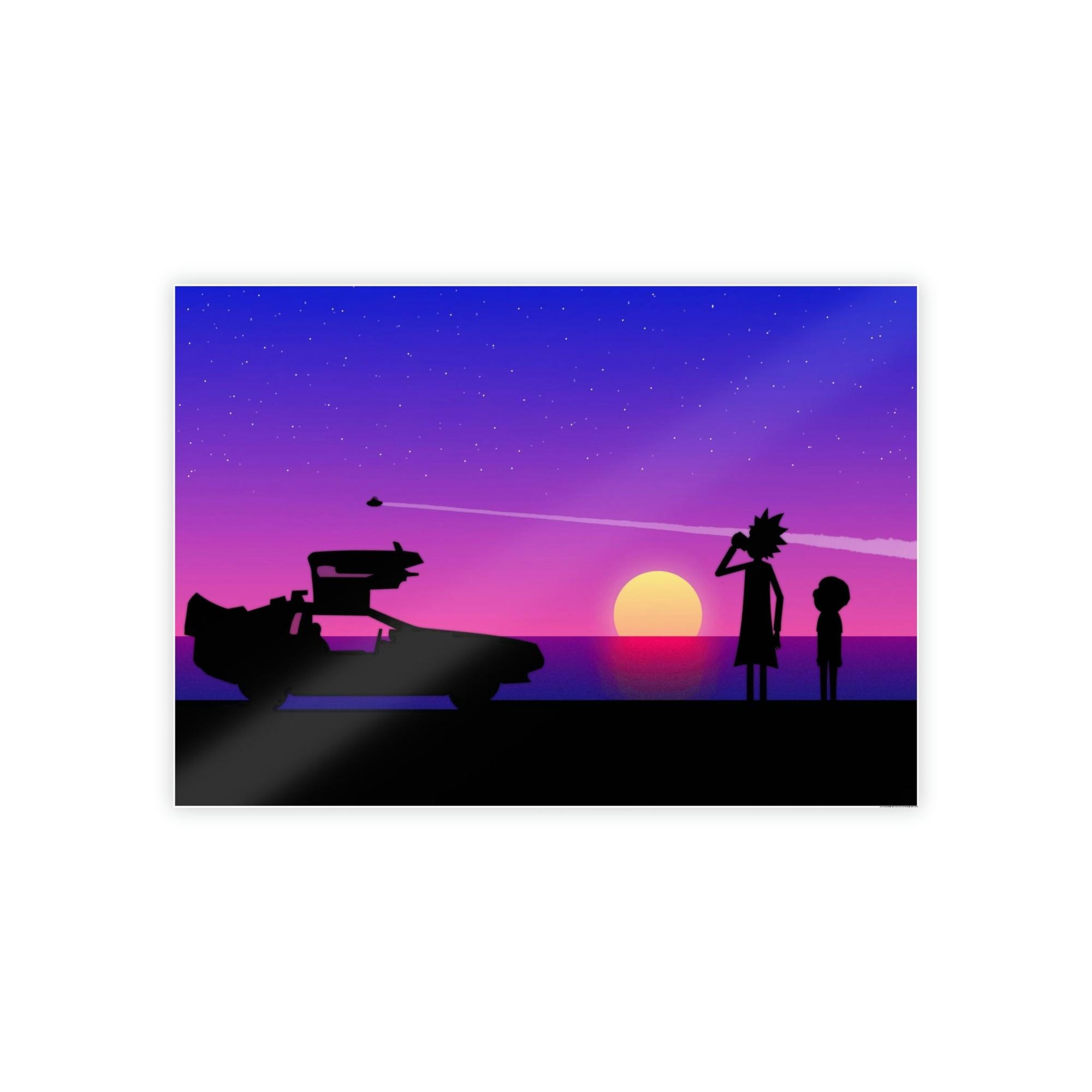 Rick And Morty Art Out-of-This-World Creativity: Framed Canvas Rick and Morty Art for Wall Decor