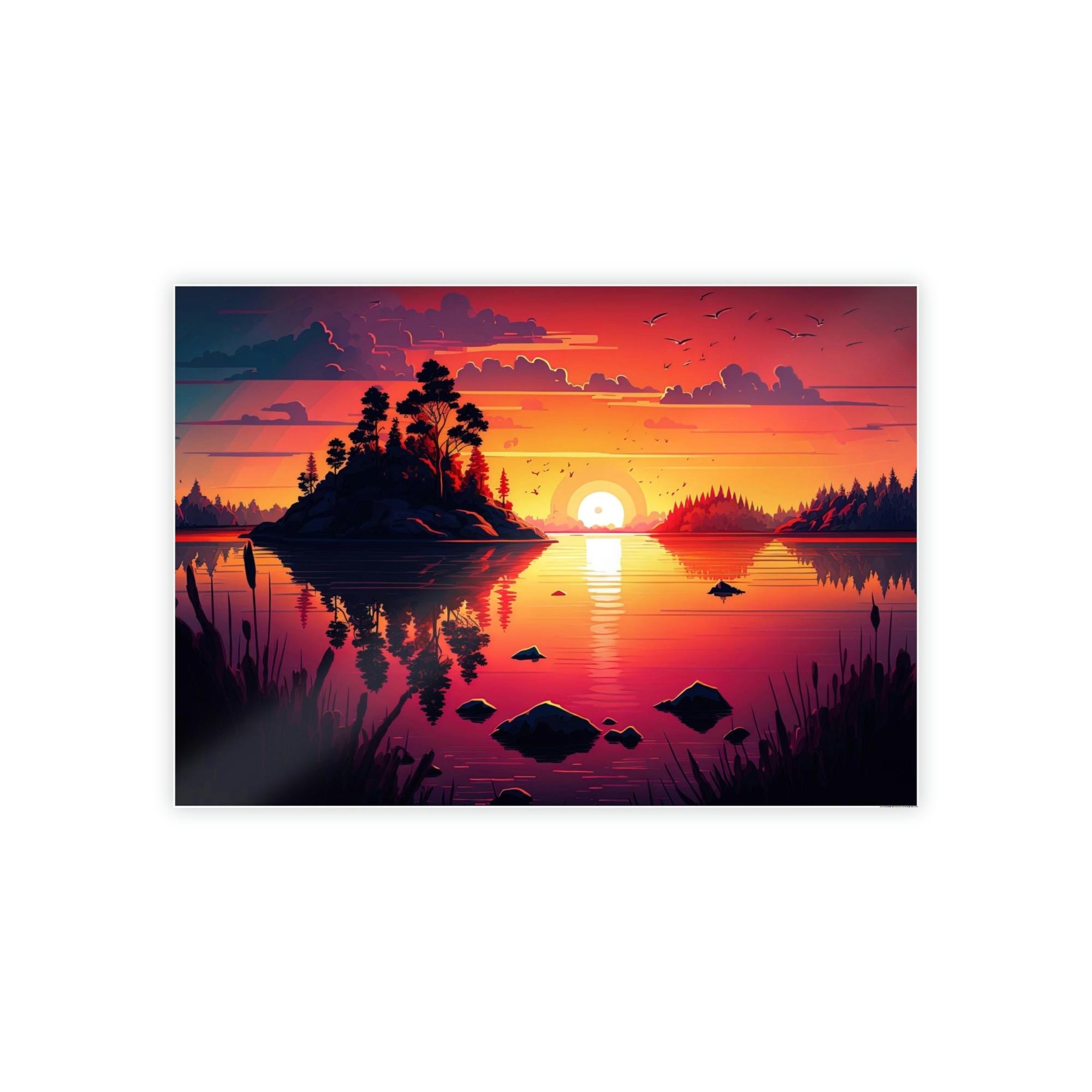 Lakes And Rivers The Majesty of Lakes and Rivers: Natural Canvas Wall Art of Stunning Scenery