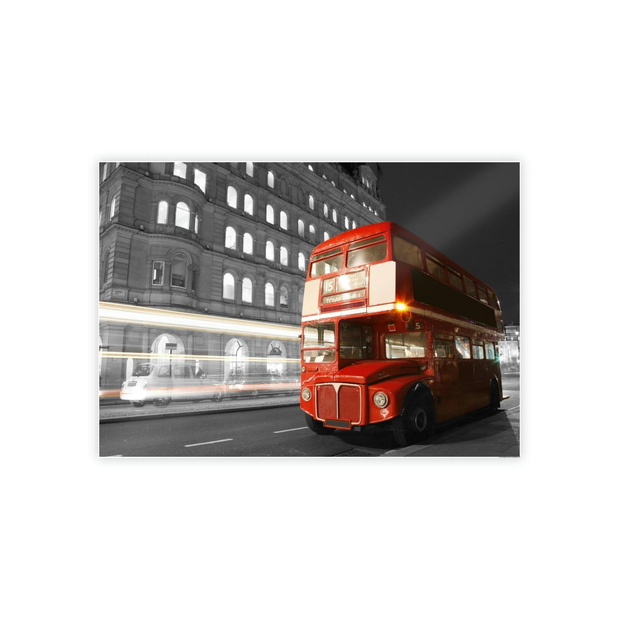 Bus Urban Rhythms: Bus Commute on Canvas & Poster Wall Art