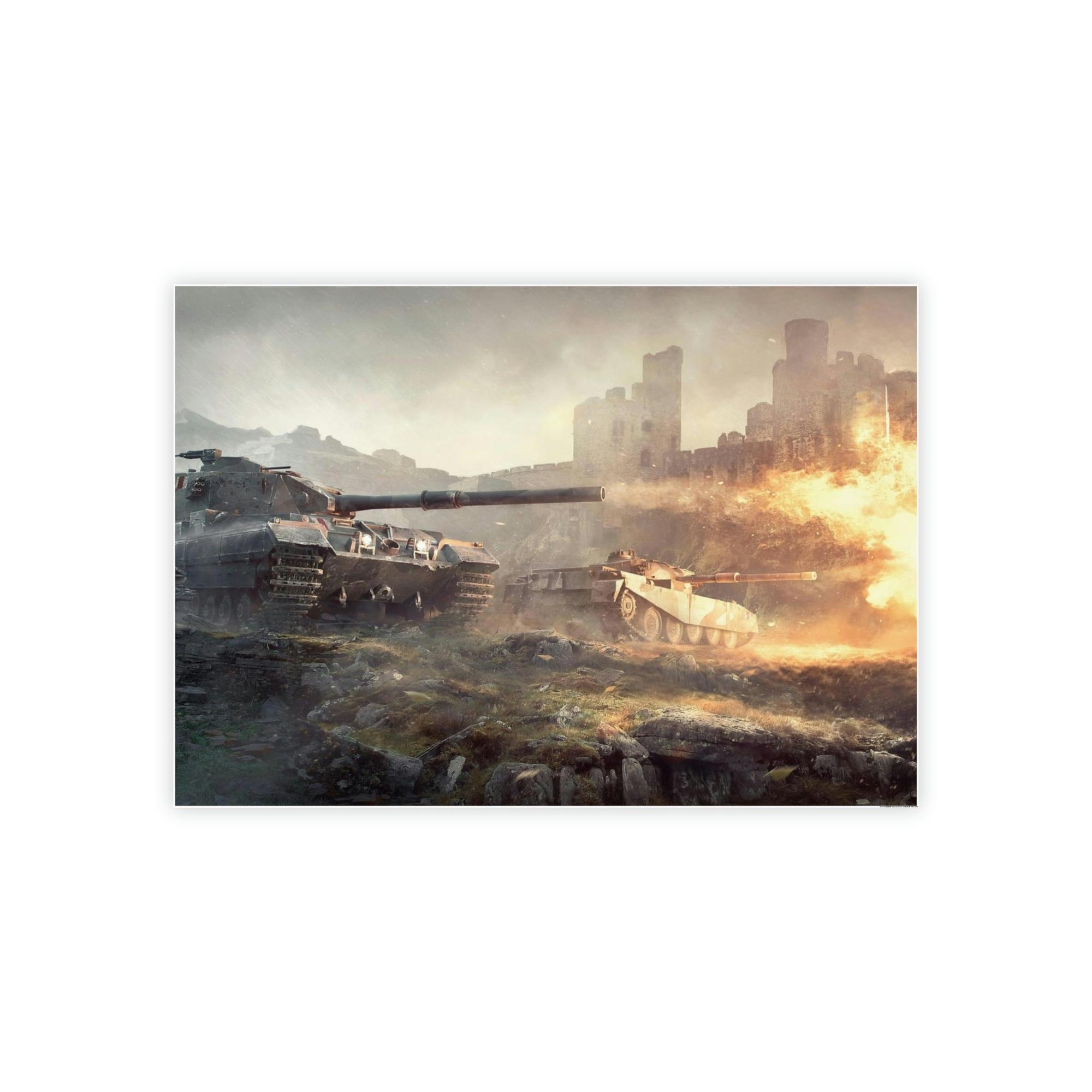 World Of Tanks Immersive Warzone: Engaging World of Tanks Canvas & Poster Wall Art