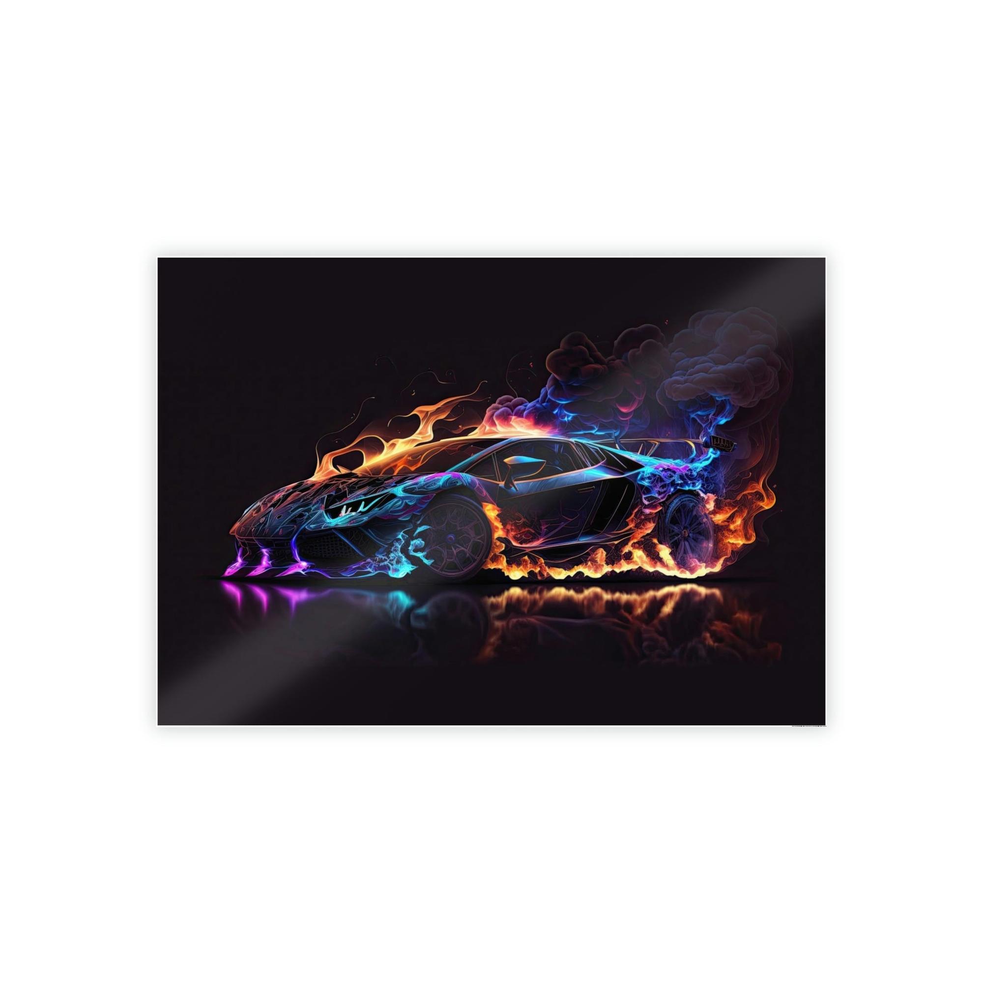 Lamborghini Roaring Beauty: Lamborghini on Natural Canvas & Poster for Wall Art Enthusiasts