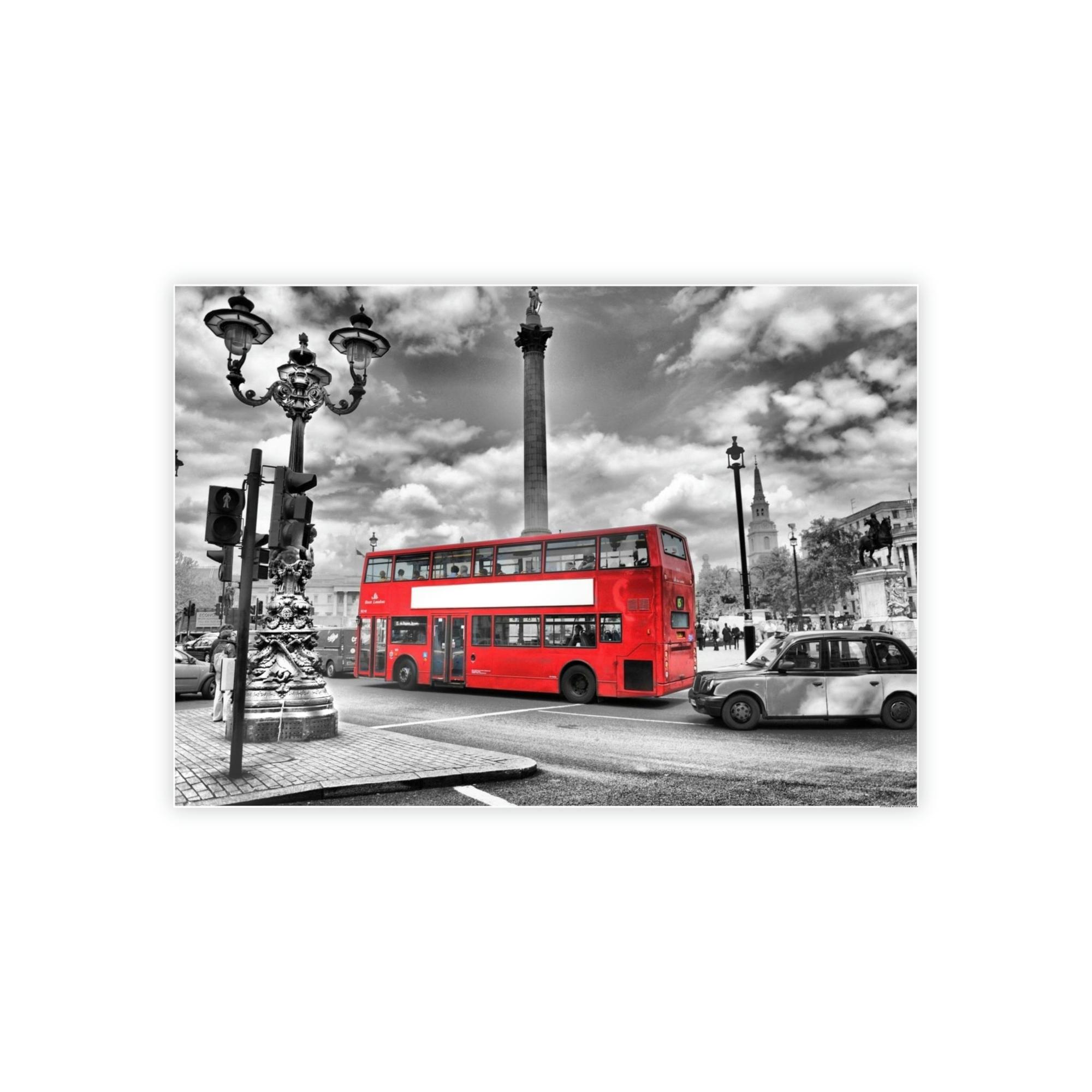 Bus Journey in Motion: Dynamic Bus Art on Framed Canvas