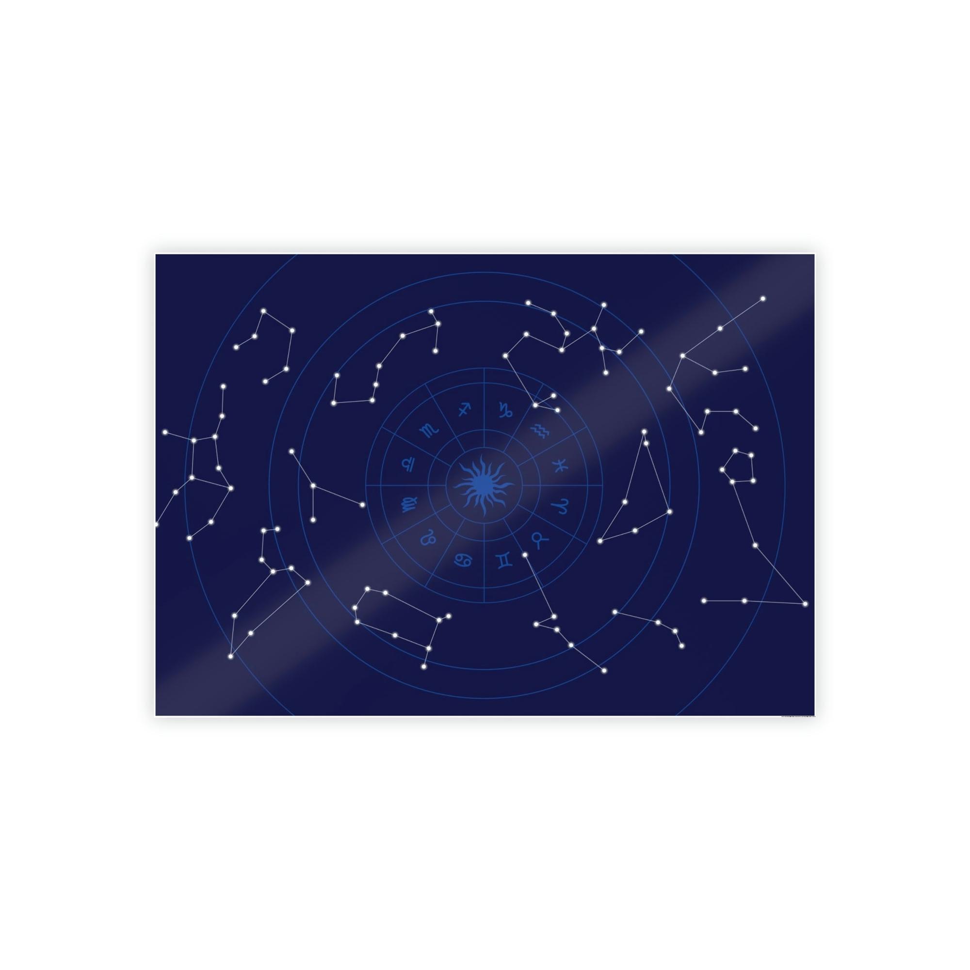 Constellations Starry Night Sky: A Natural Canvas Print of the Constellations