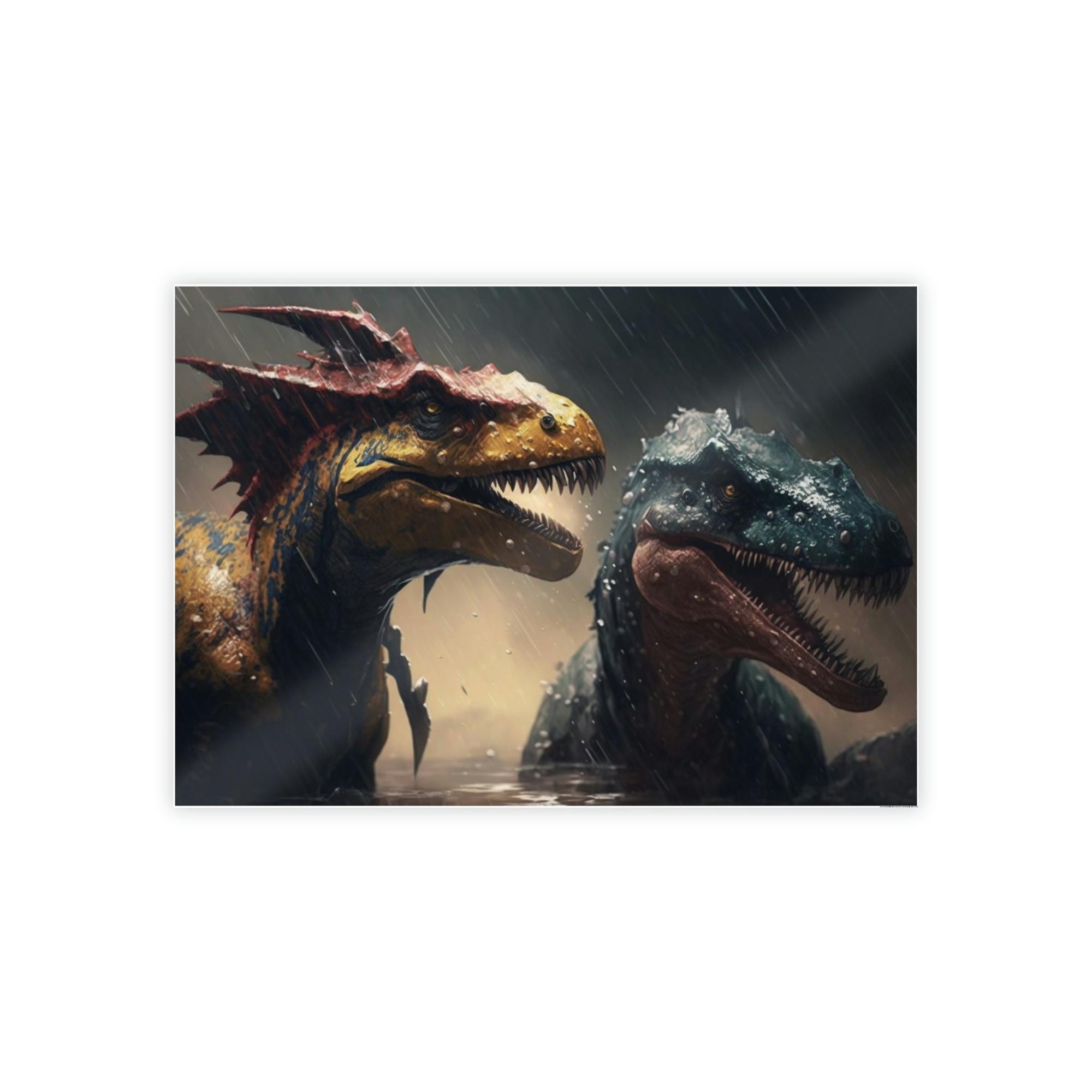 Dinosaurs The Reign of Dinosaurs: An Artistic Framed Canvas & Poster of Prehistoric Times