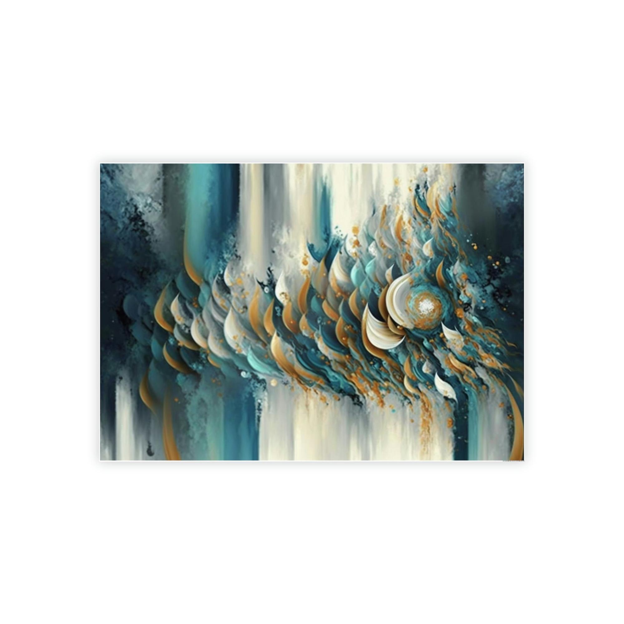 Teal Abstract Art Liquid Hues: Teal Abstraction