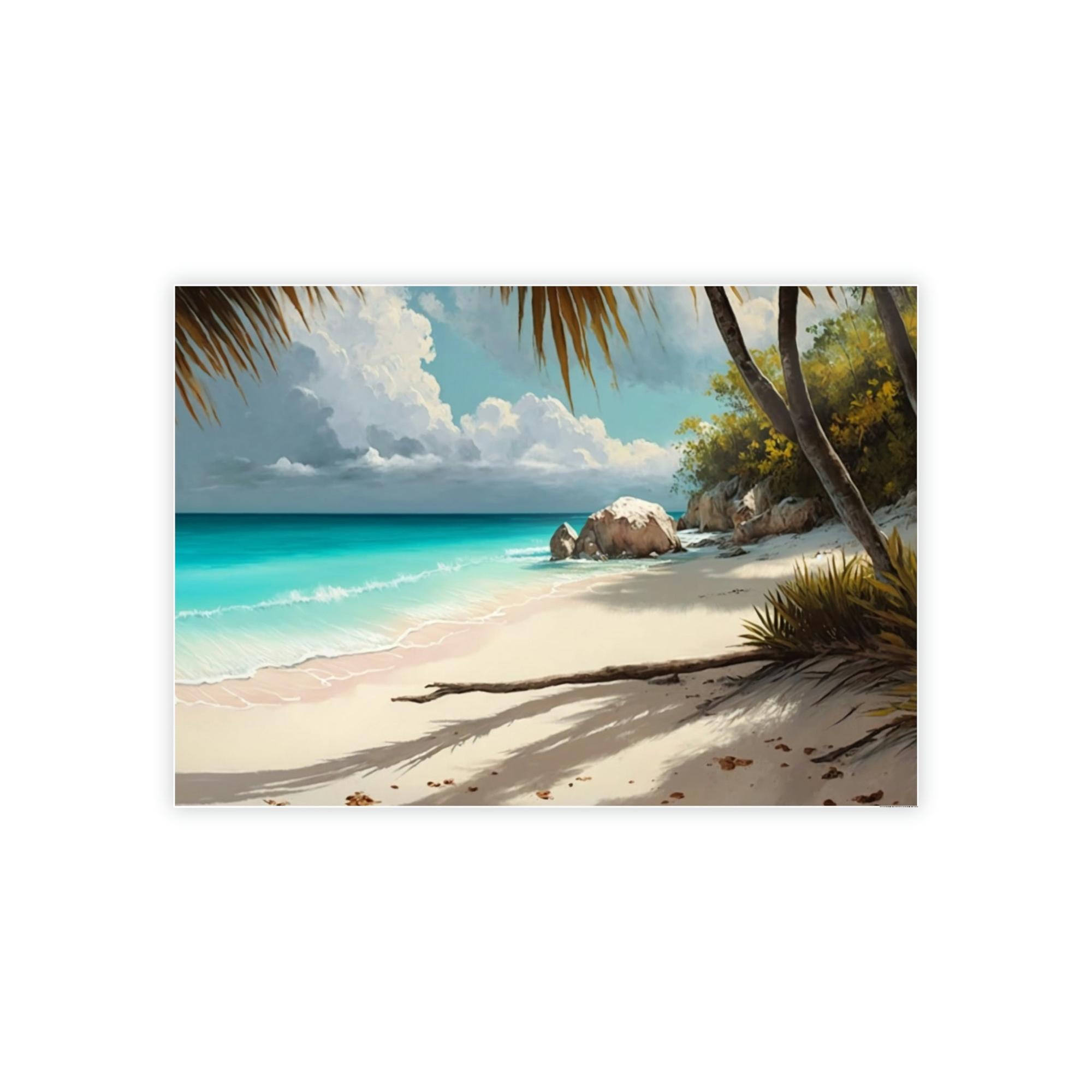 Caribbean Beach Serene Beach Vibes: Natural Canvas and Art Prints of Caribbean Beaches