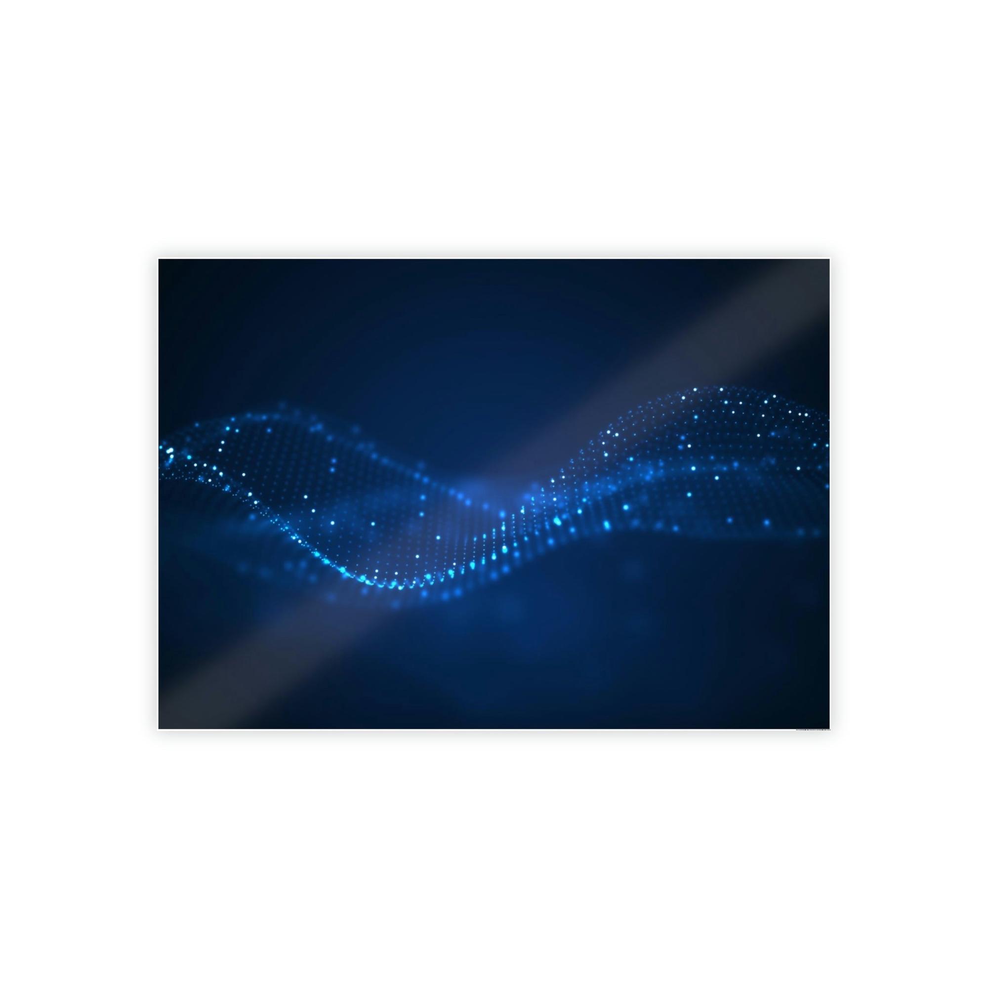 Abstract Digital Digital Dreams: Abstract Wall Art on Natural Canvas & Poster