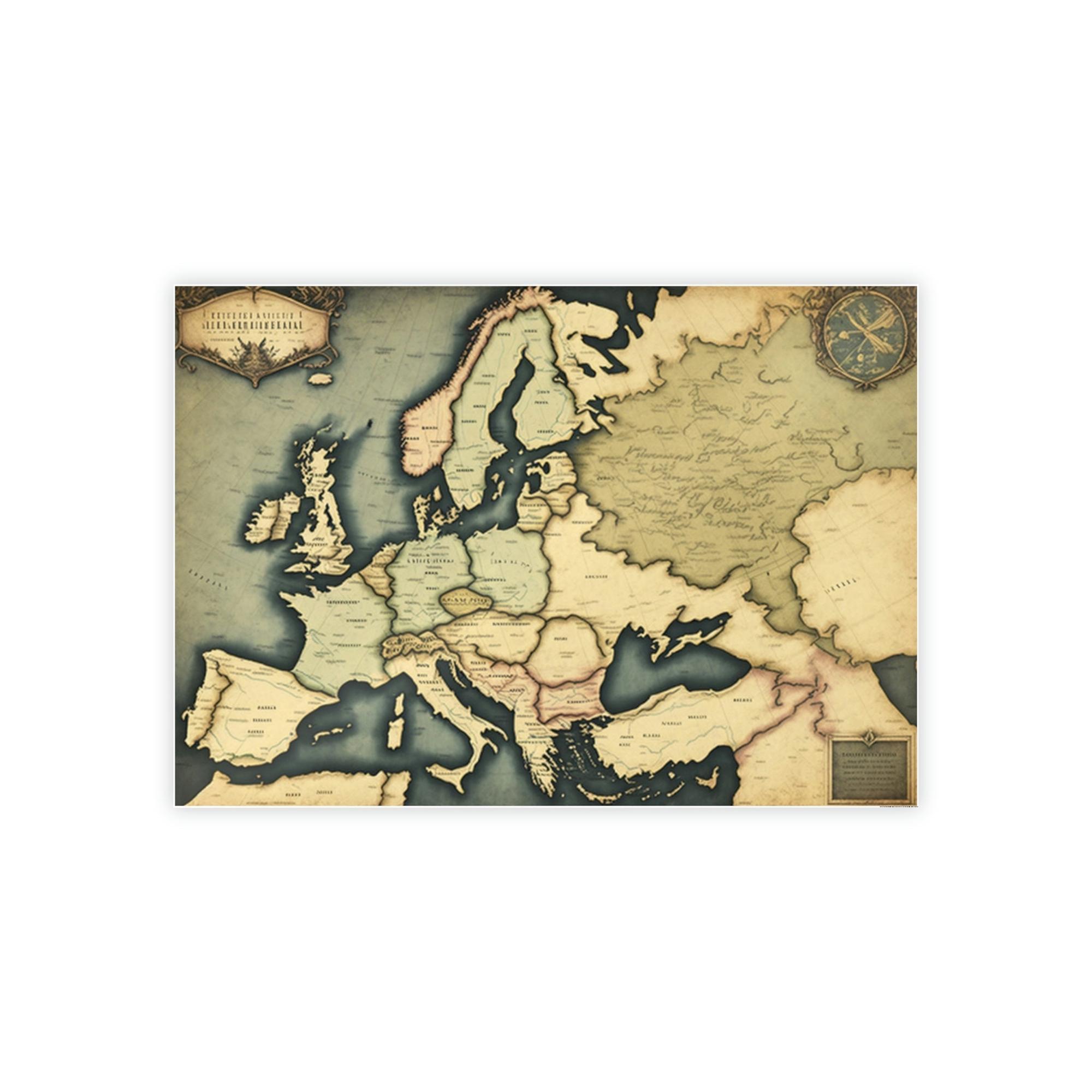 Vintage Maps Antique Adventure: A Painting of Vintage Maps on a Journey