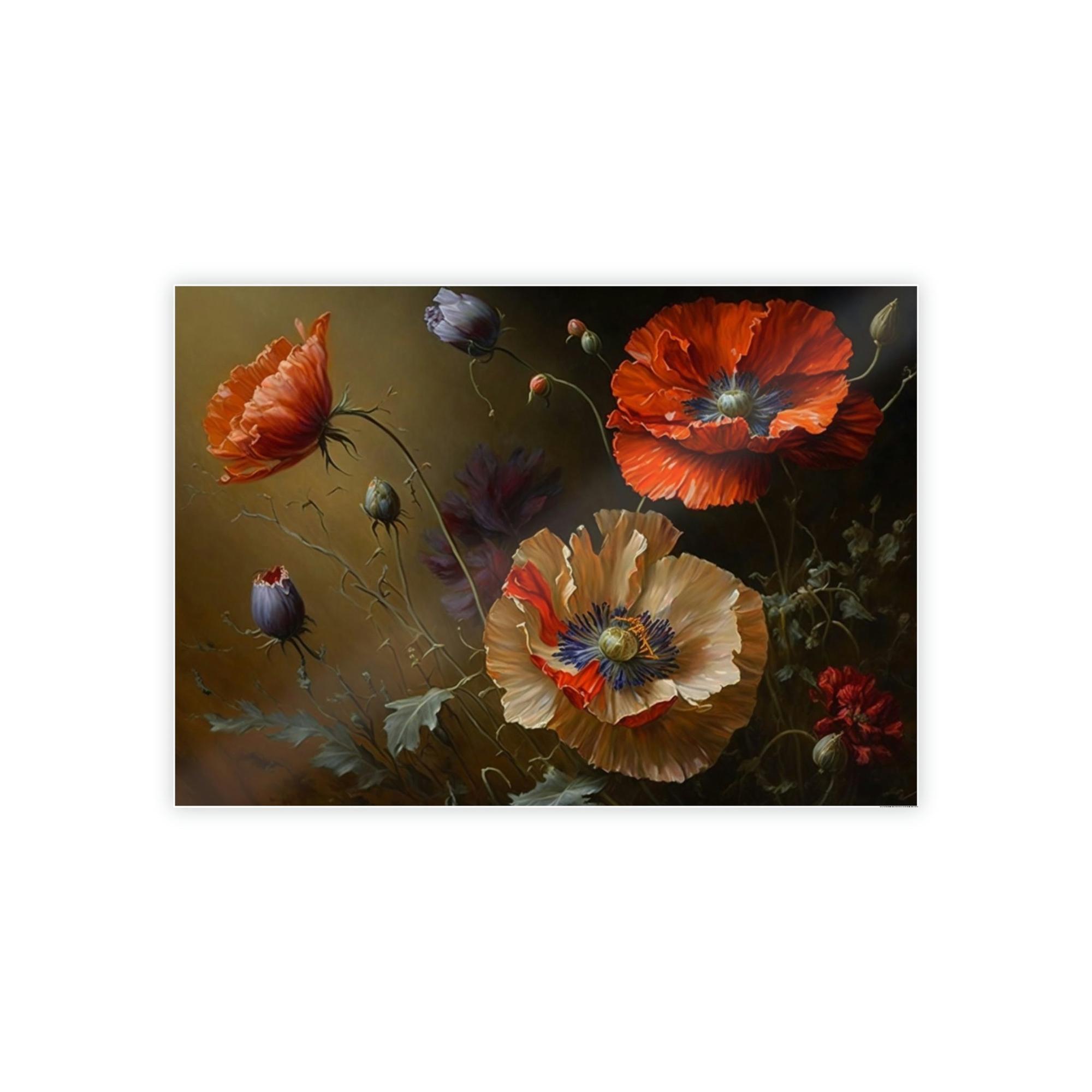 Poppies Nature's Artistry: A Painting of Poppies as a Masterpiece of Nature