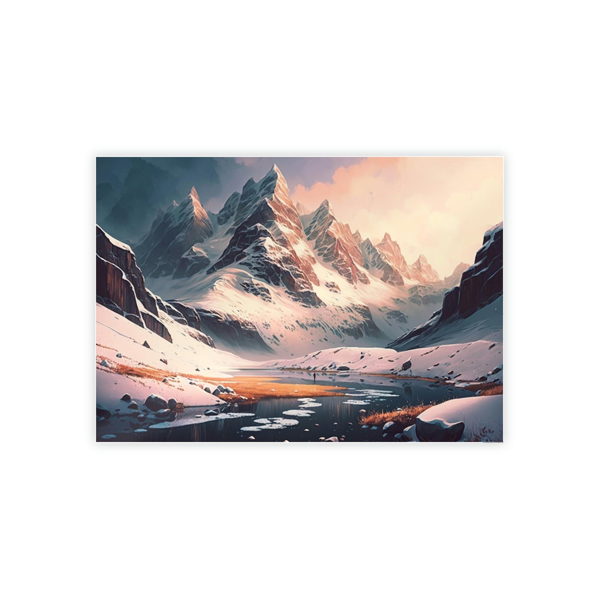 Mountains A Breathtaking View: An Artistic Expression of Mountain Landscapes on Canvas