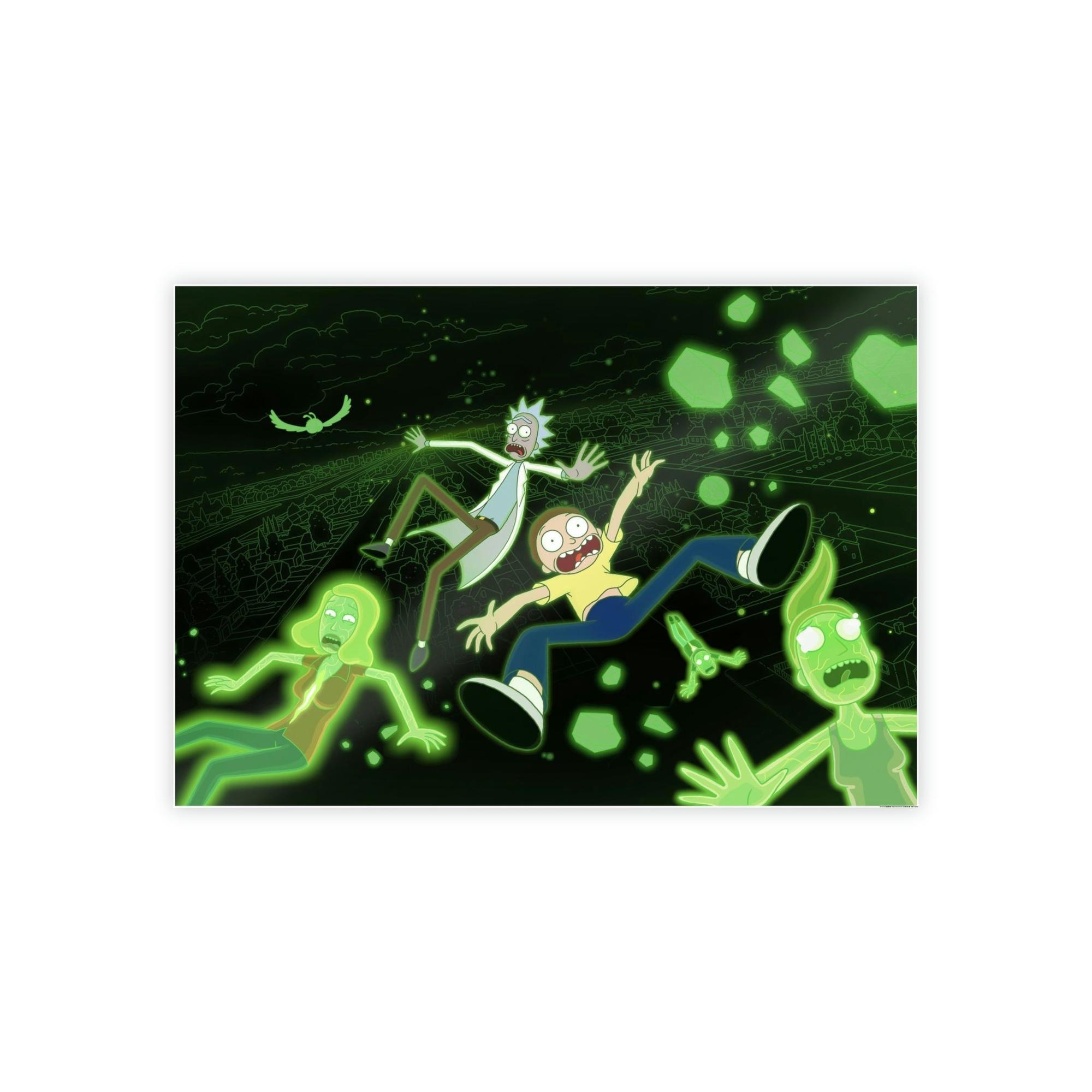 Rick And Morty Art Interdimensional Adventure: Rick and Morty Art Print on Canvas for Wall Art Enthusiasts