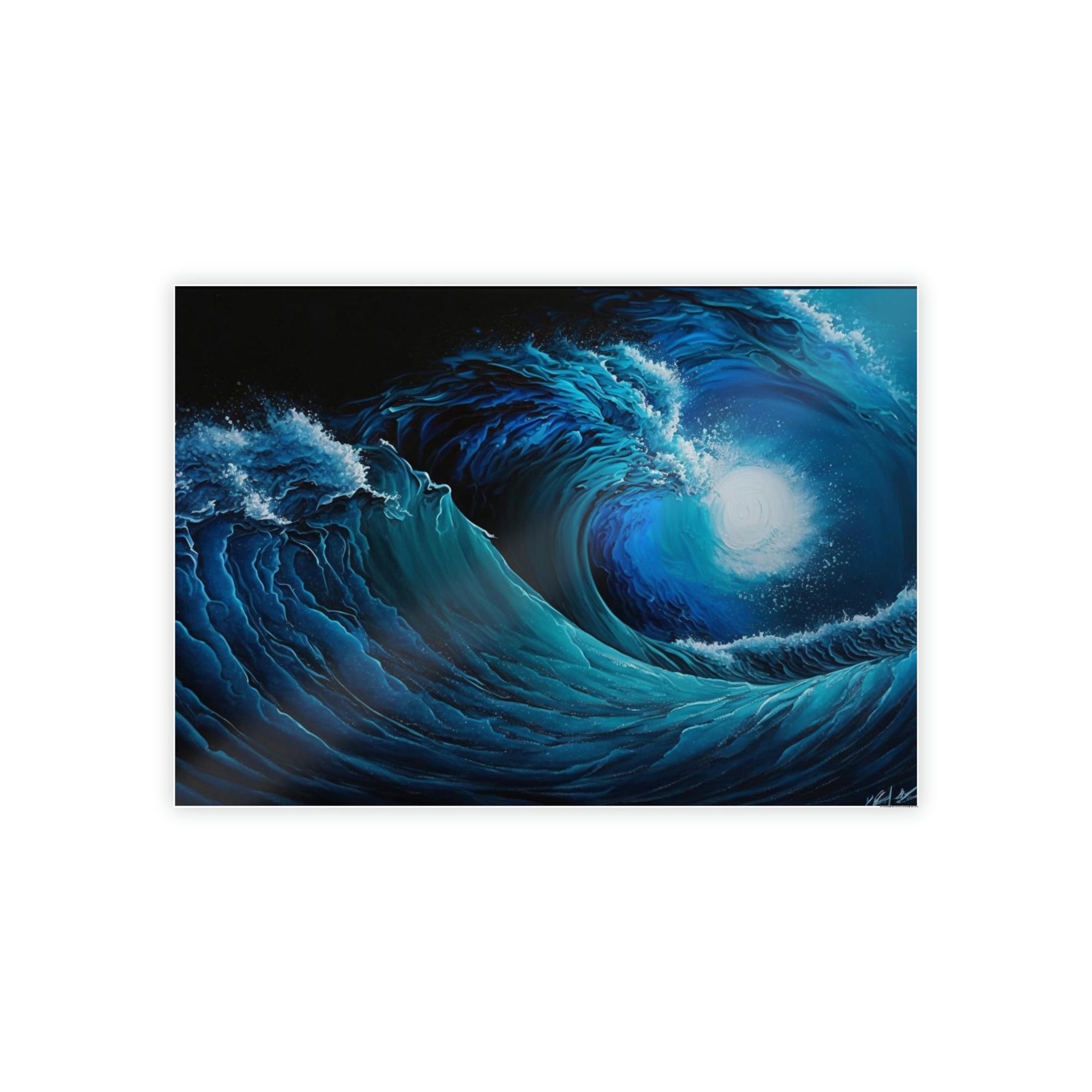 Blue Blue Lagoon Escape: Stunning Art for Your Walls in Framed Canvas or Print on Canvas
