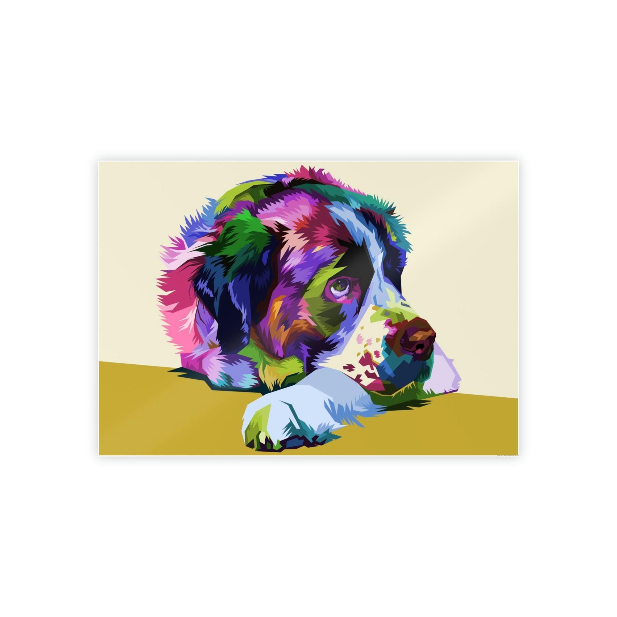 Dogs Paws for Relaxation: Poster of Dogs Taking it Easy on Framed Canvas