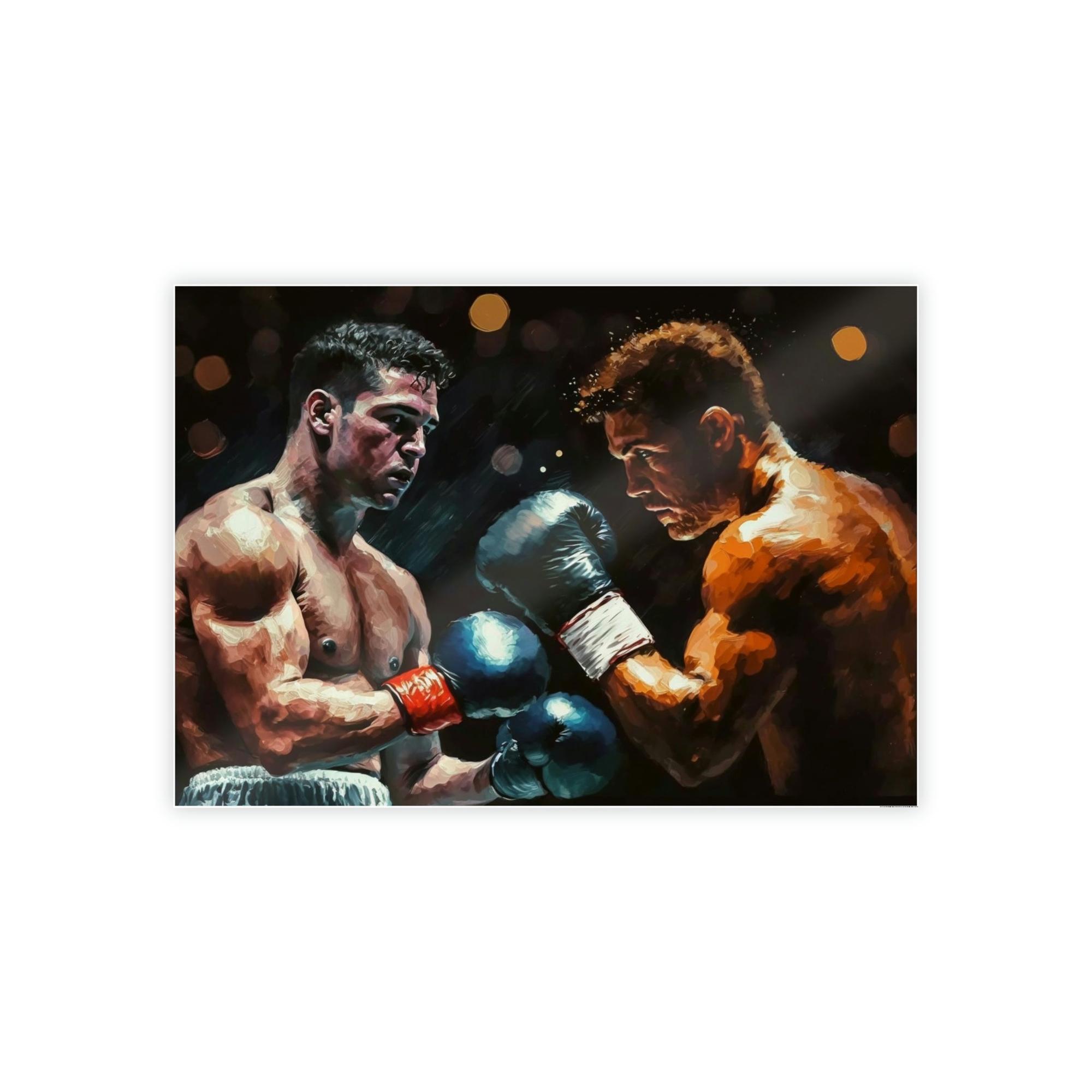 Boxing Boxing Power: Framed Canvas and Print with Powerful Boxing Art