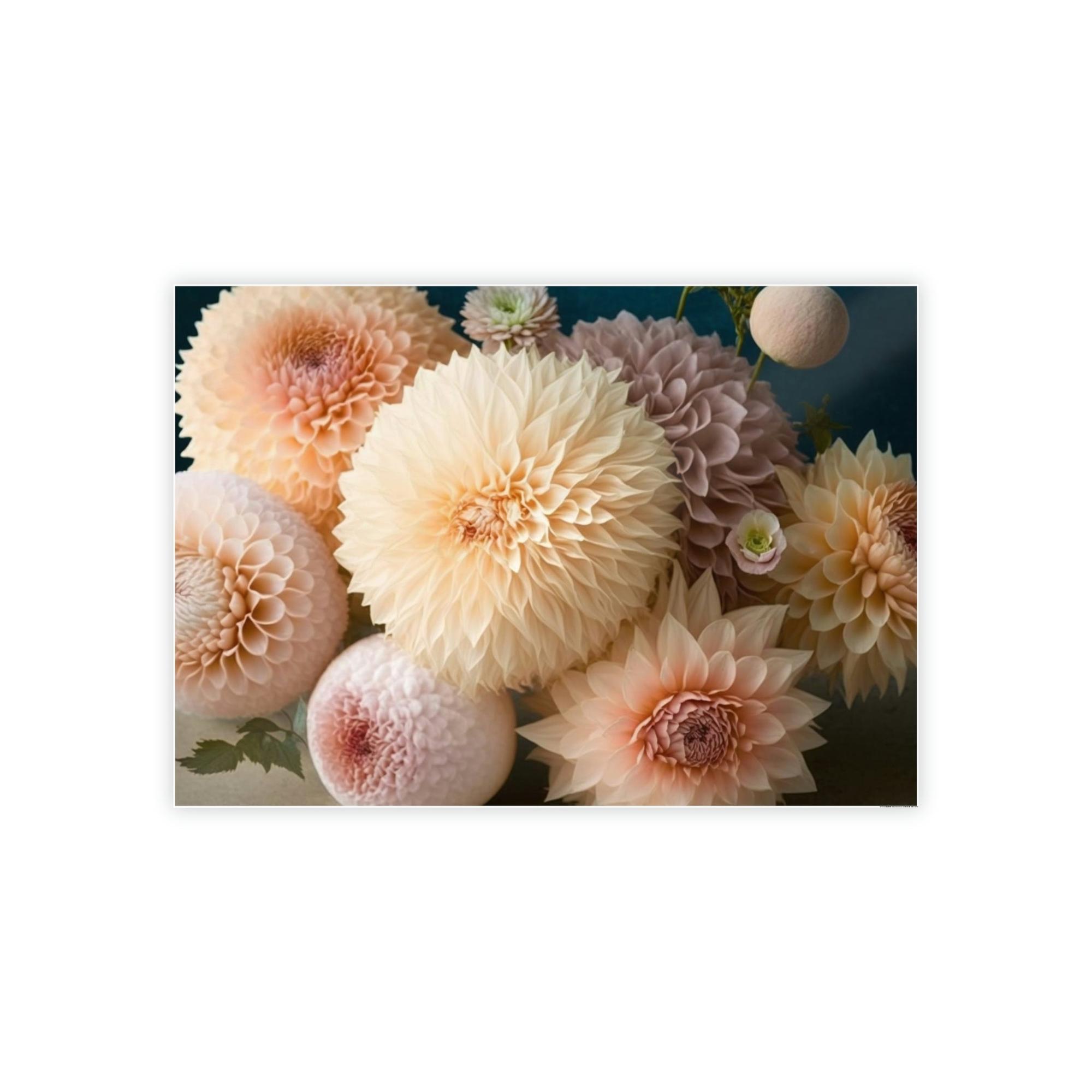 Dahlias Dahlias in Bloom: A Natural Canvas & Poster Print of Stunning Flowers