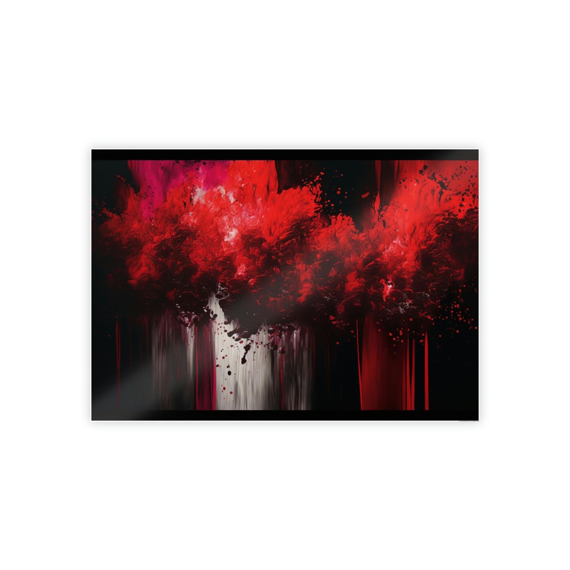 Red Abstract Art Crimson Chaos: Red Abstract Art