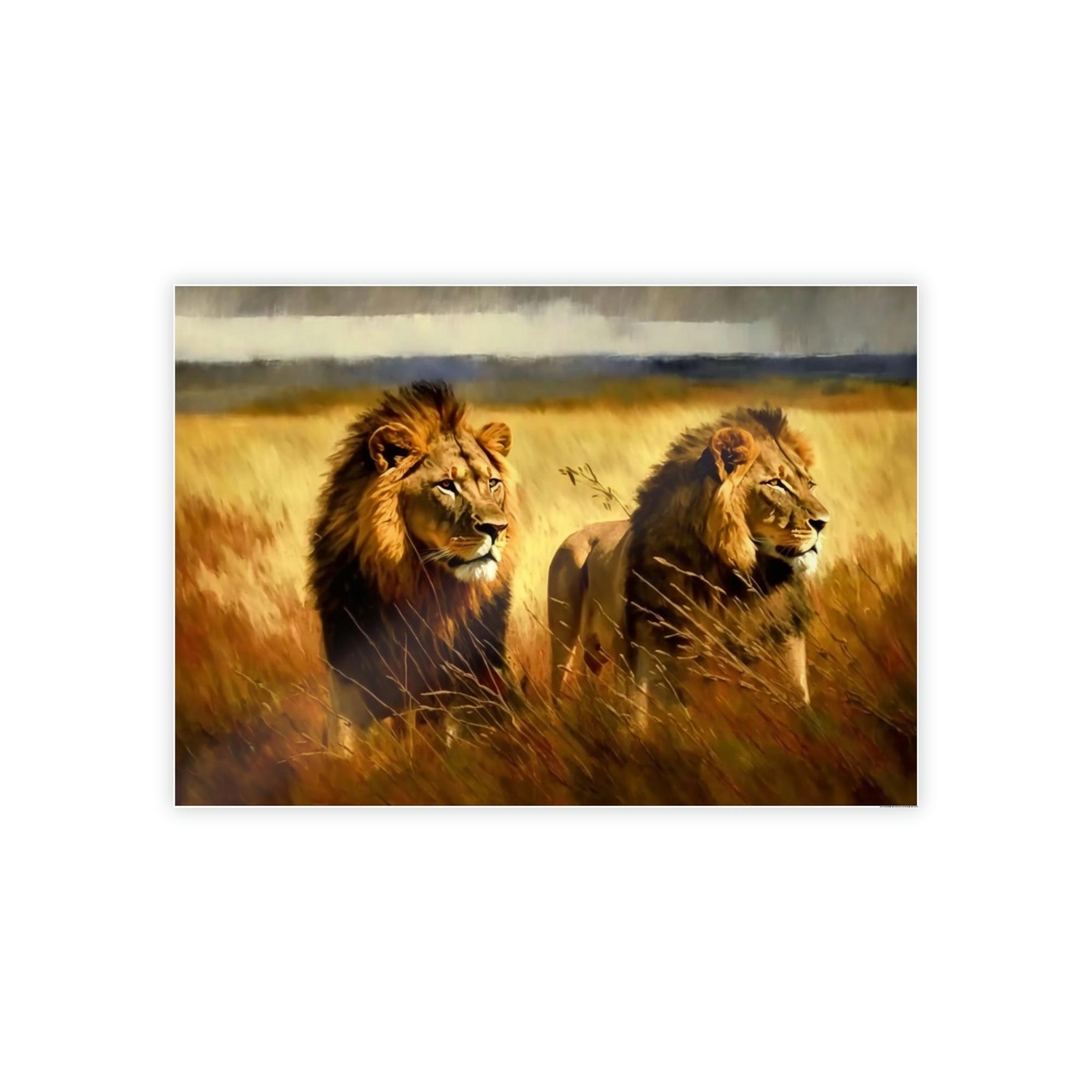 Lions King of Beasts: A Painting of Lions