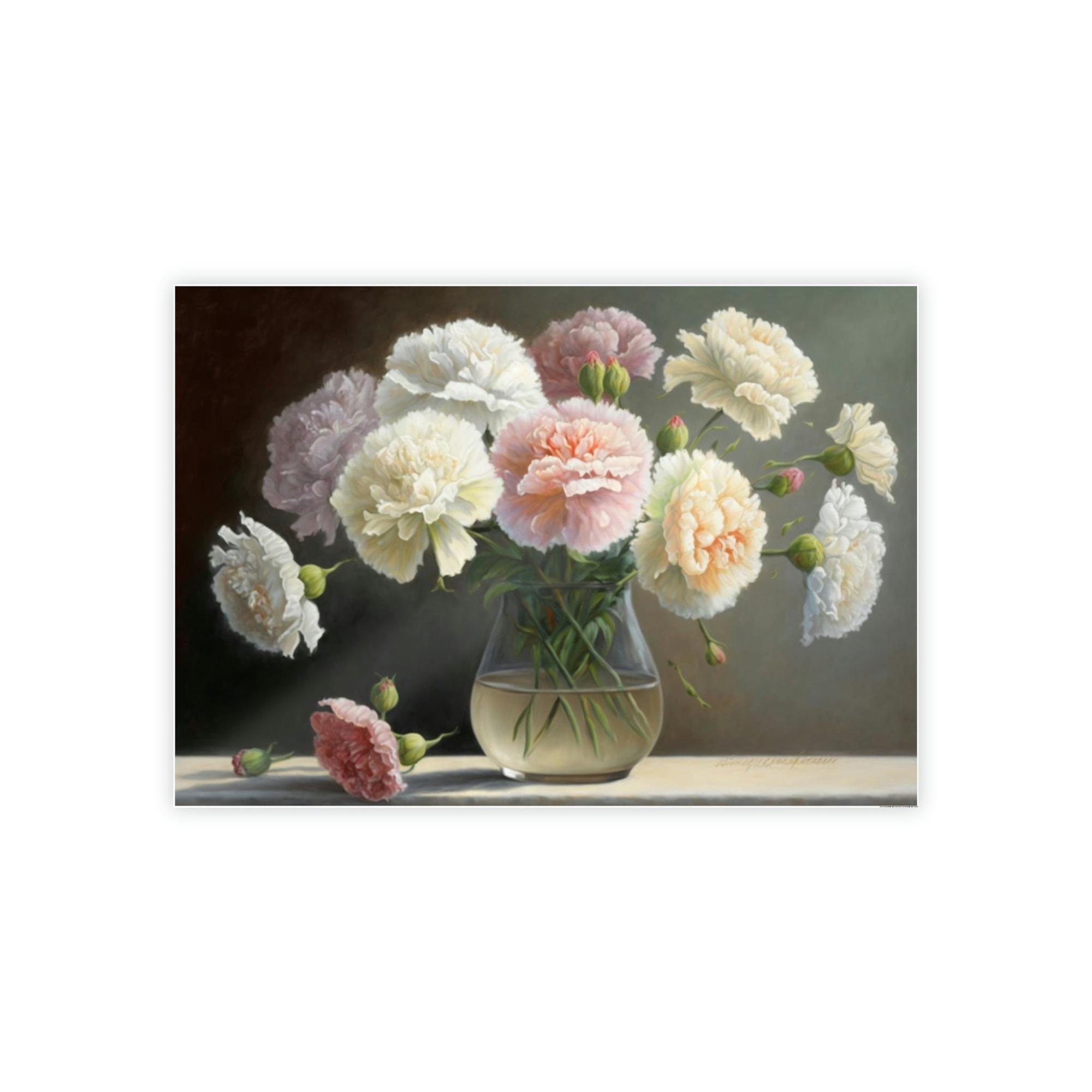 Carnations Garden Treasures: Carnations Print on Canvas and Art Prints for Your Home