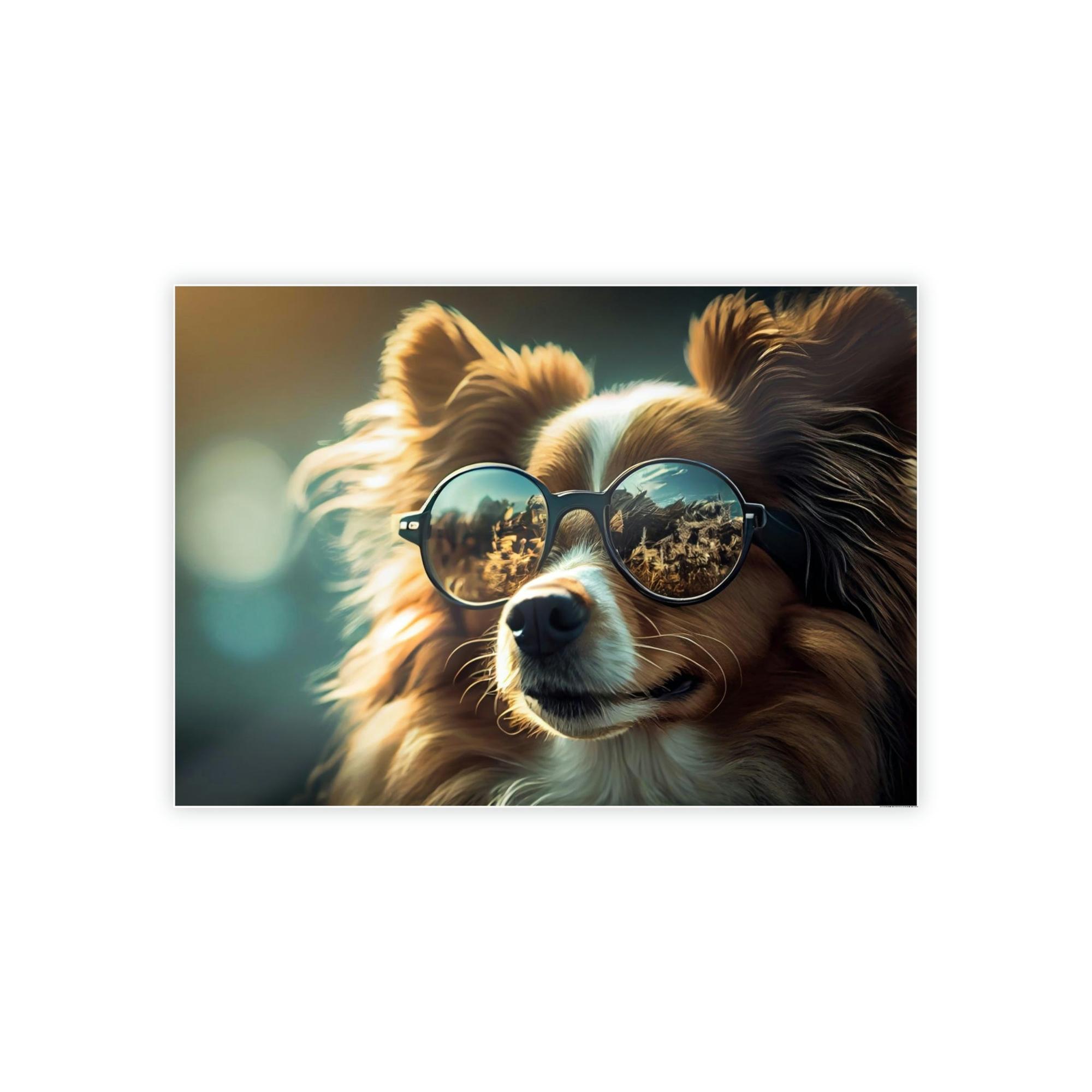 Dogs Canine Curiosity: Natural Canvas Wall Art of Dogs Exploring the World