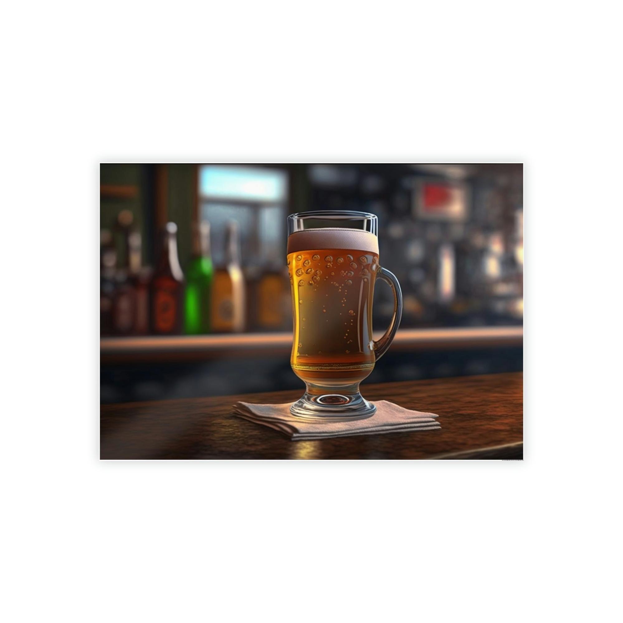 Beer Drink in the Art: Framed Beer Posters for Your Home Bar