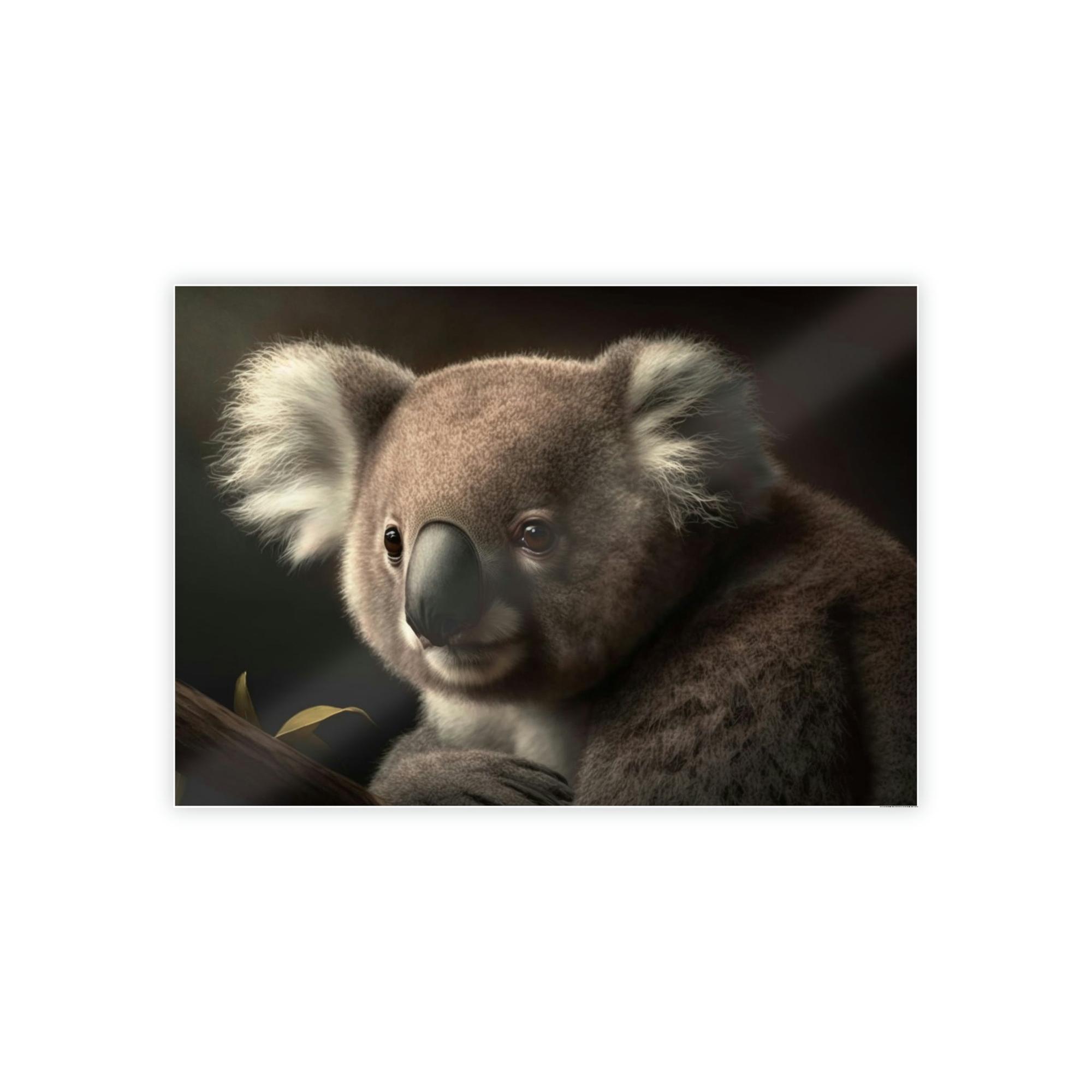 Koalas A Koala's Paradise: A Scenic Painting on Canvas