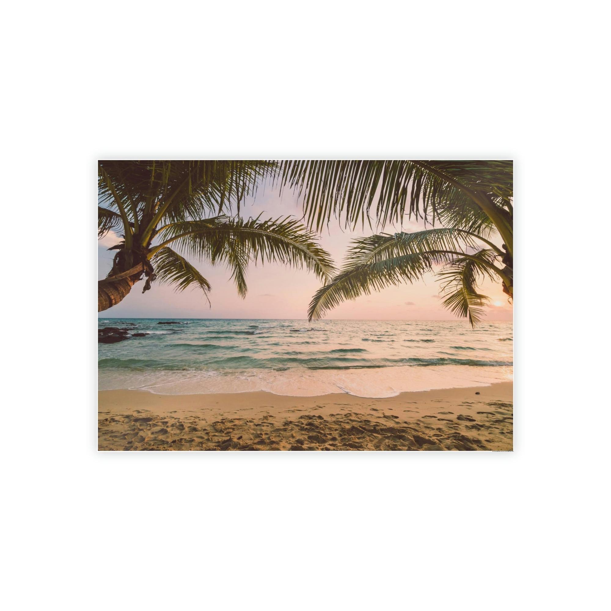 Palm Trees Coastal Getaway: Palm Trees Framed Canvas & Poster for Your Bedroom