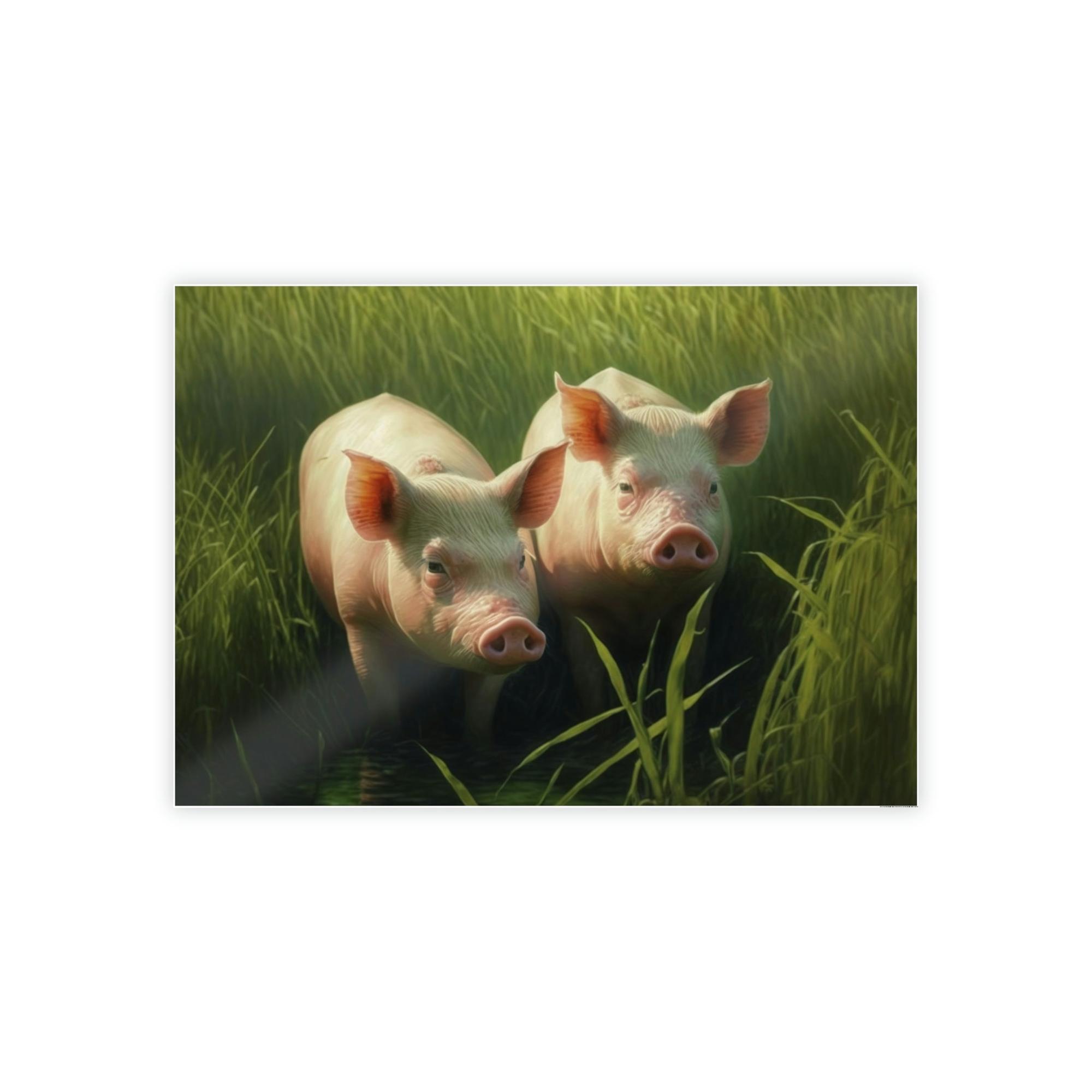 Pigs From Mud to Magic: A Joyful Gathering of Playful Pigs in the Meadow