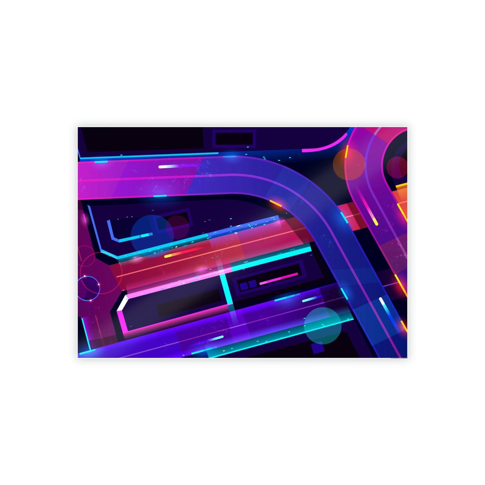 Neon Neon Fantasia: Captivating Framed Poster Art on Premium Canvas for Wall Decor