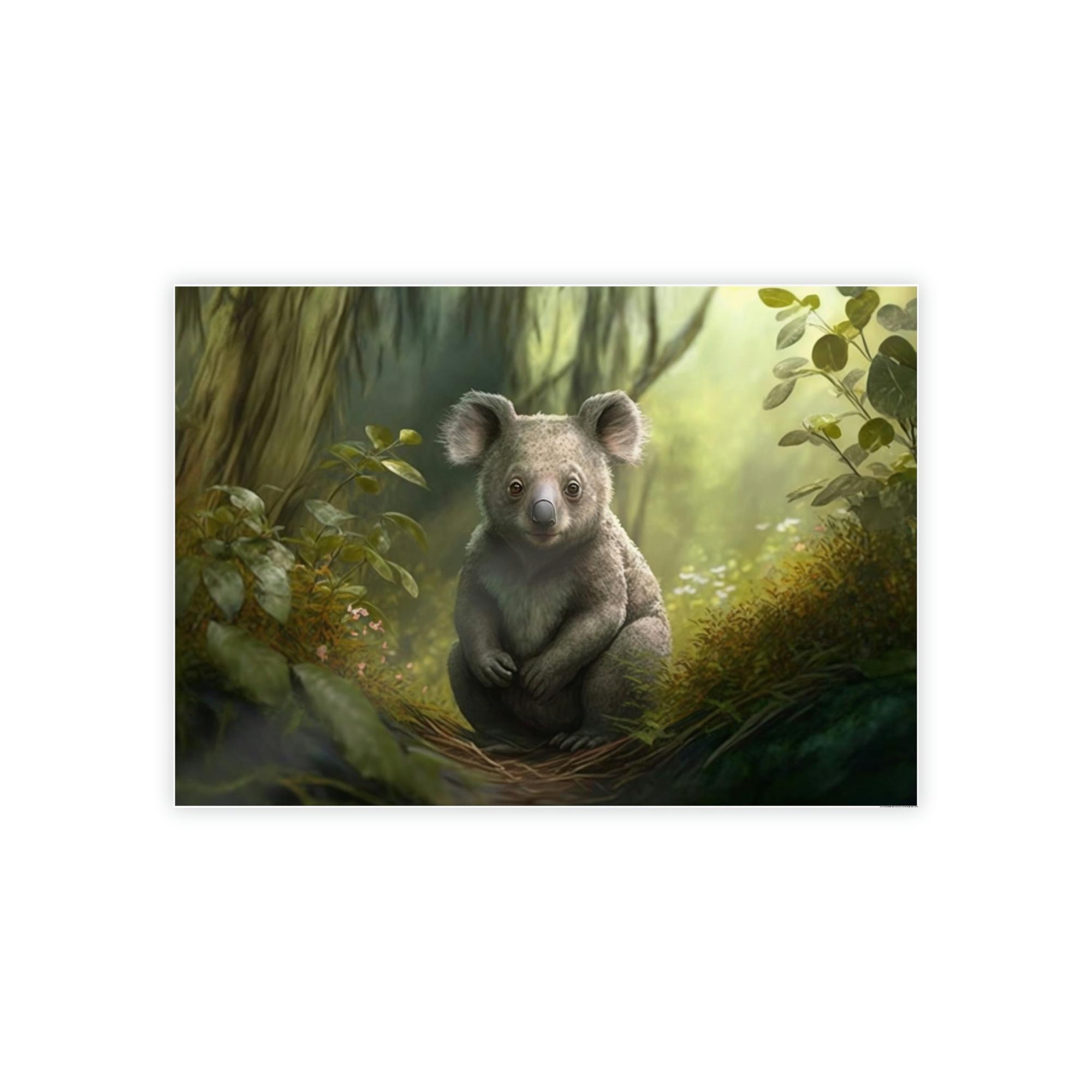 Koalas Among the Eucalyptus Trees: A Koala Painting on Canvas