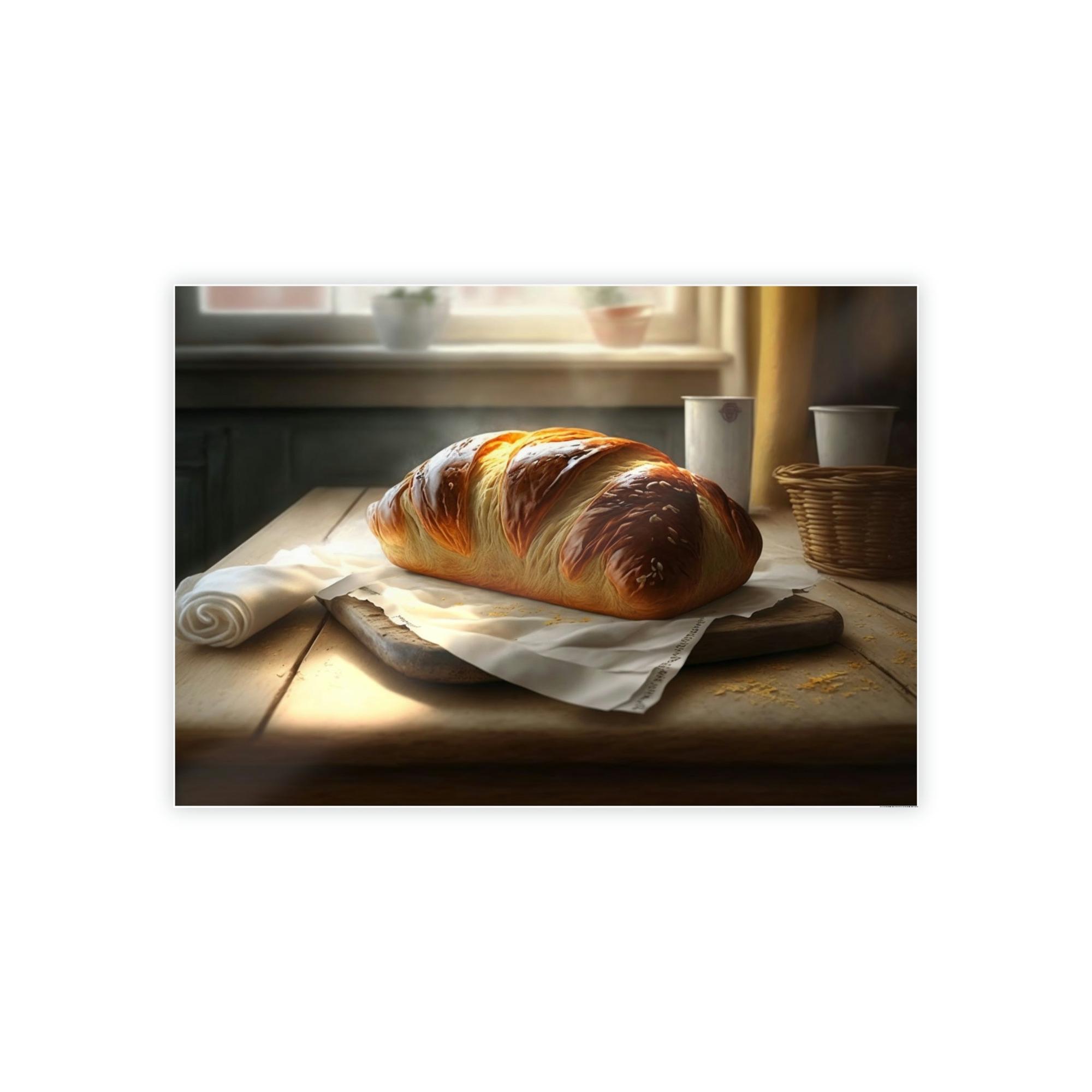 Bread Fresh Bread Vibes: Art and Canvas Print for Home and Kitchen Decoration