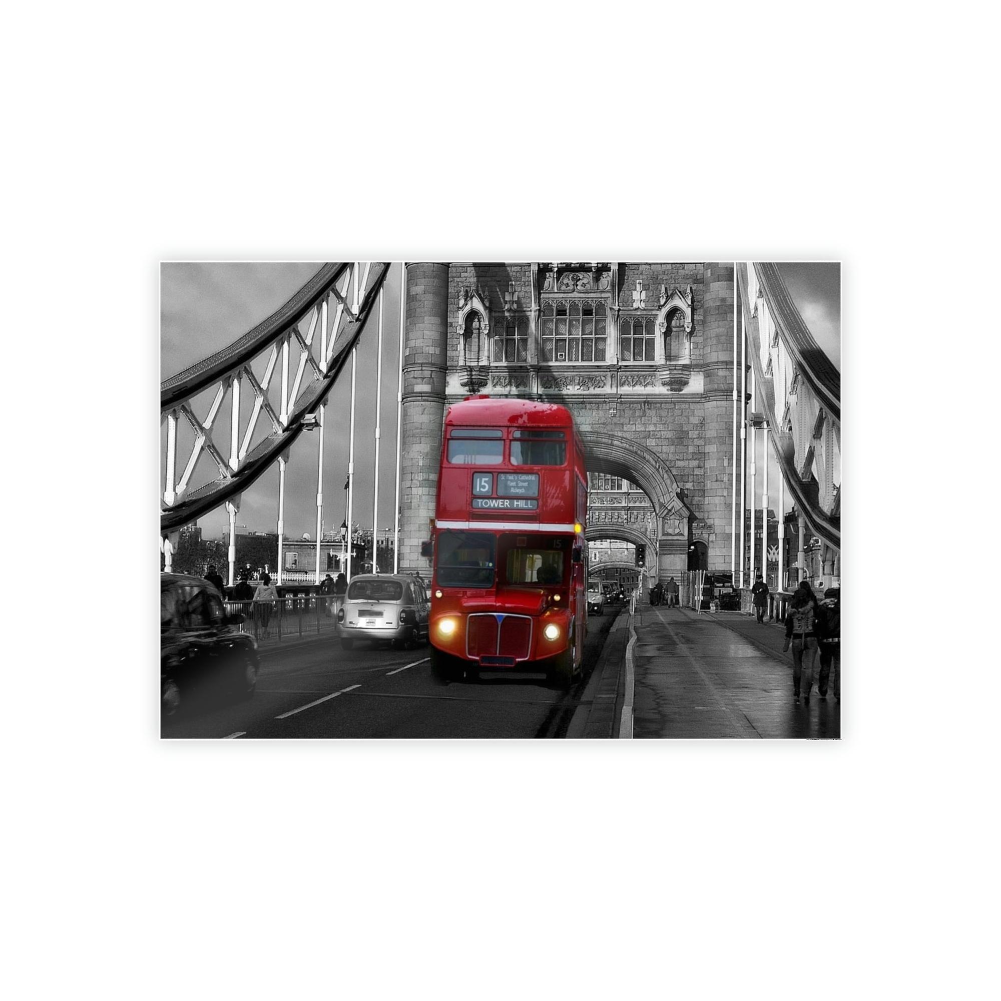 Bus City Rhythms: High-Quality Print on Canvas & Poster portraying a Vibrant Bus