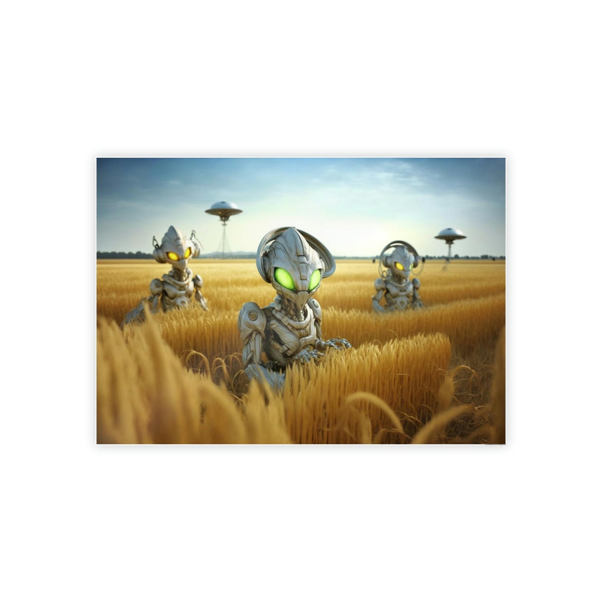 Aliens Intergalactic Beauty: Alien-Inspired Art Print on Canvas & Poster