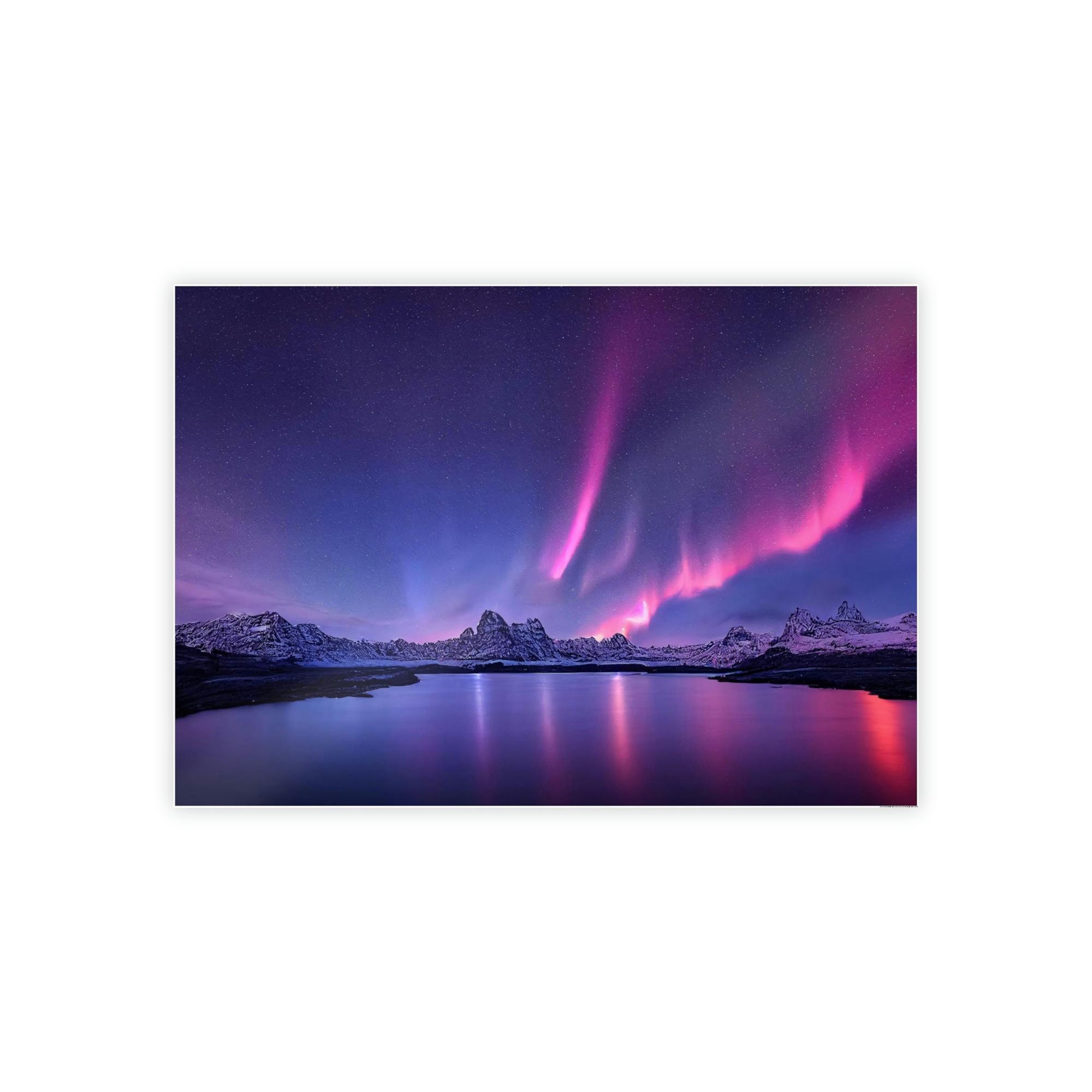 Aurora Borealis Majestic Aurora Borealis: A Celestial Spectacle on Canvas