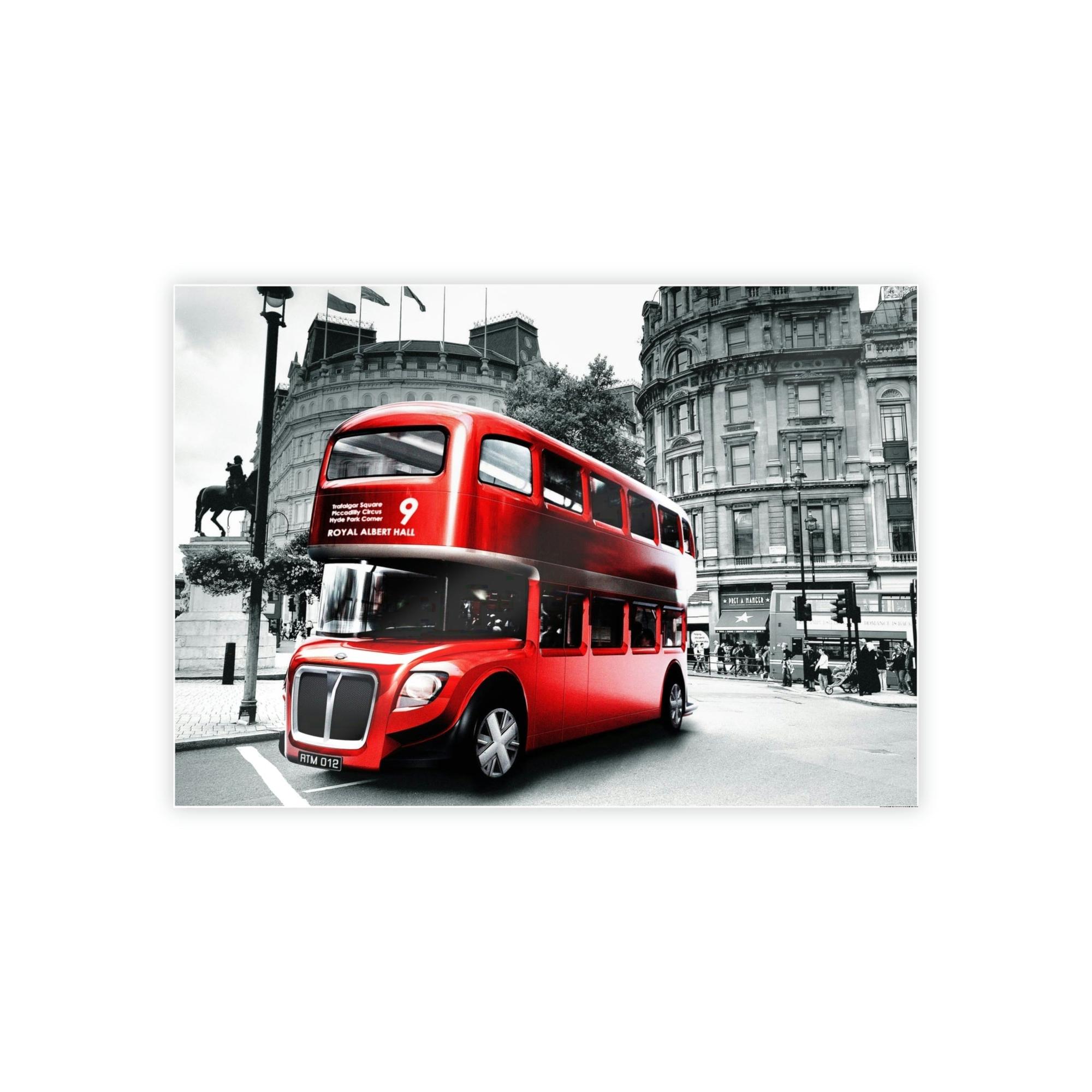 Bus Colorful Routes: Framed Poster showcasing a Vibrant Bus
