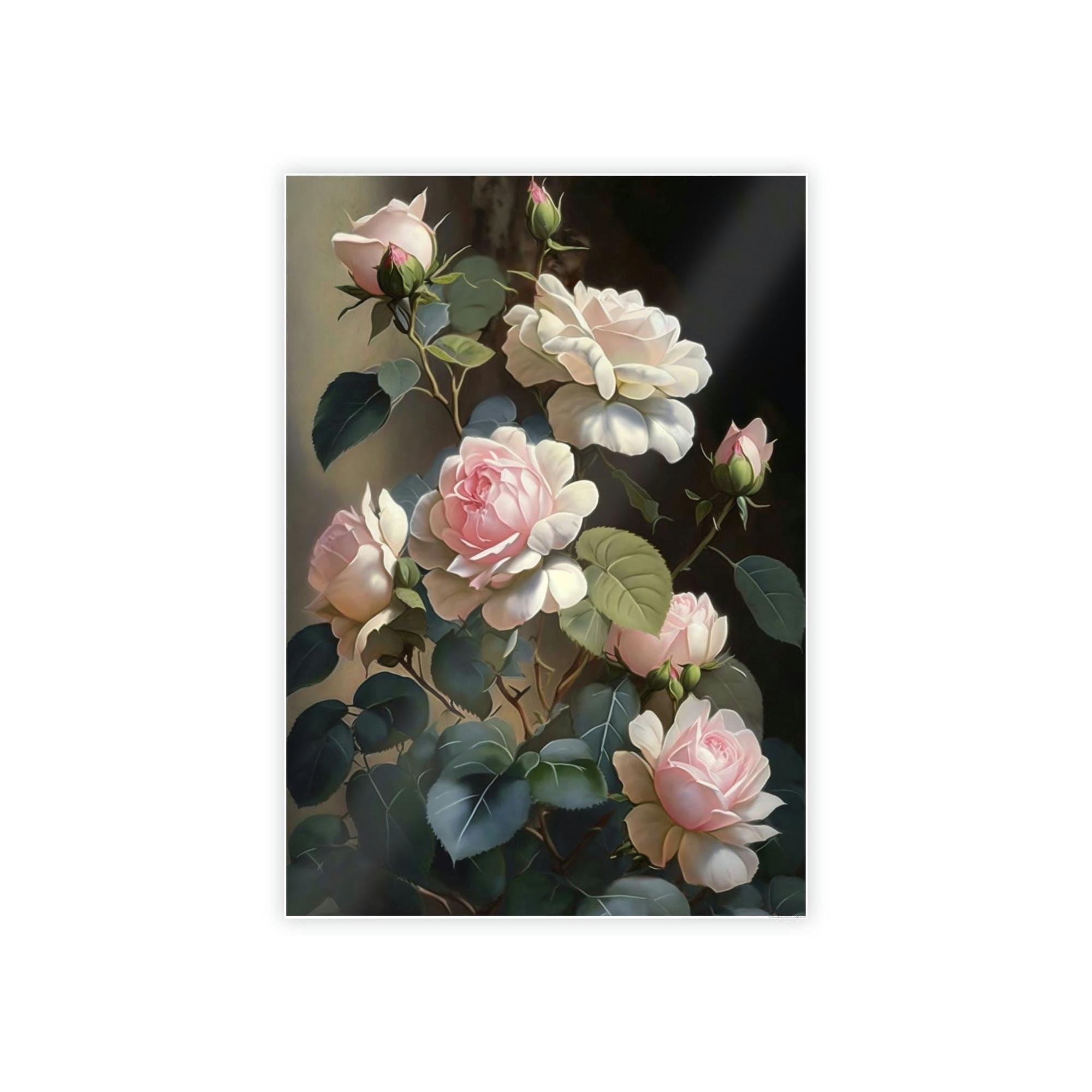 Roses Rose Serenade: A Romantic Painting on Canvas