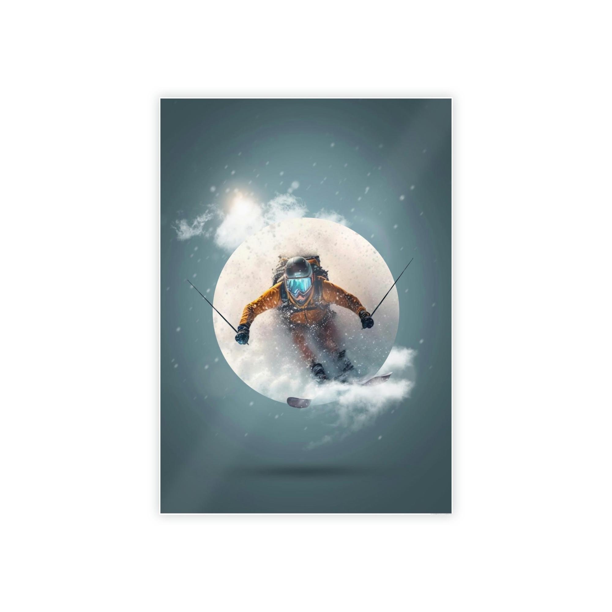 Skiing Powder Paradise: An Energetic Skiing Composition