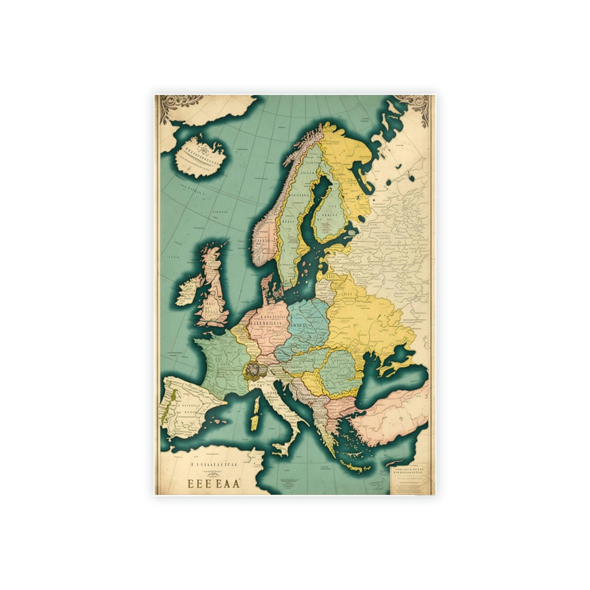 Vintage Maps Vintage Visions: A Painting of Vintage Maps as a Window to the Past