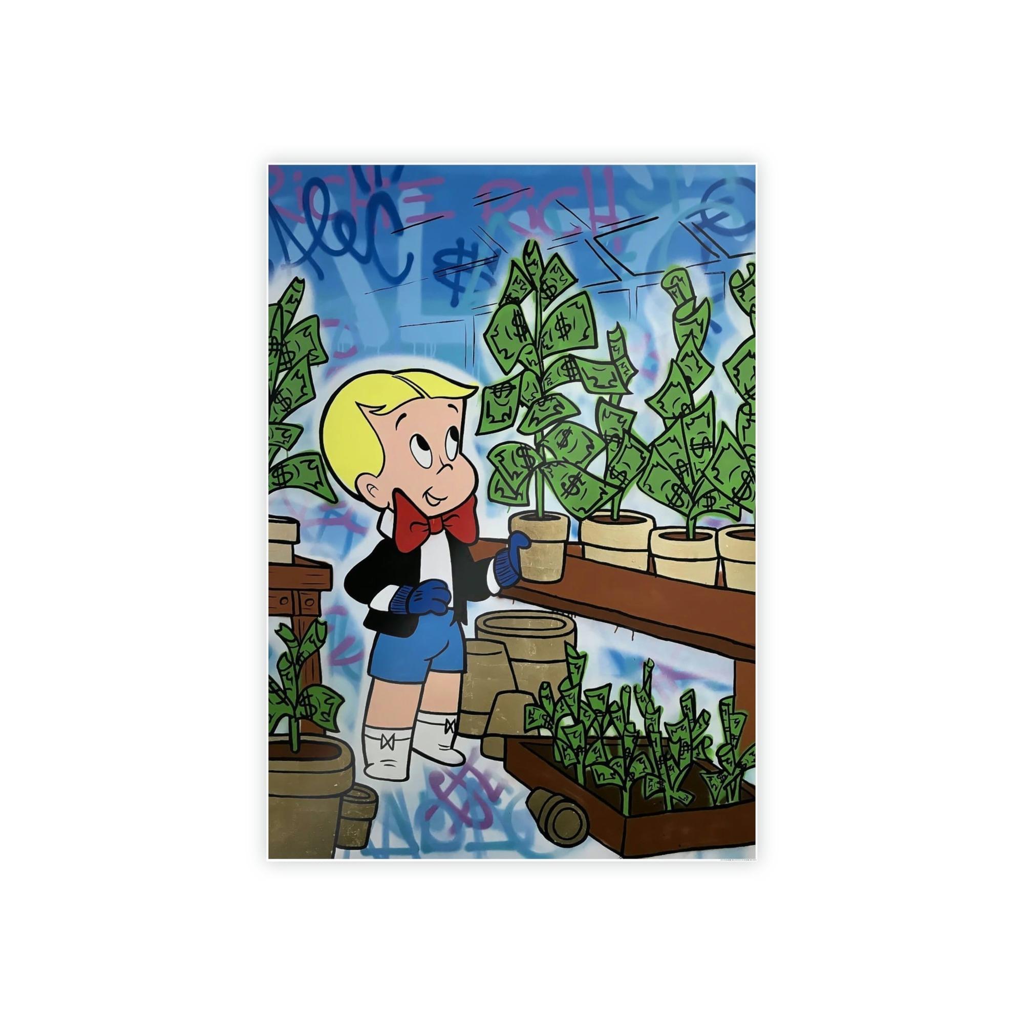 Monopoly & Motivation Playful Creativity: Framed Canvas and Poster Print of Alec Monopoly Art