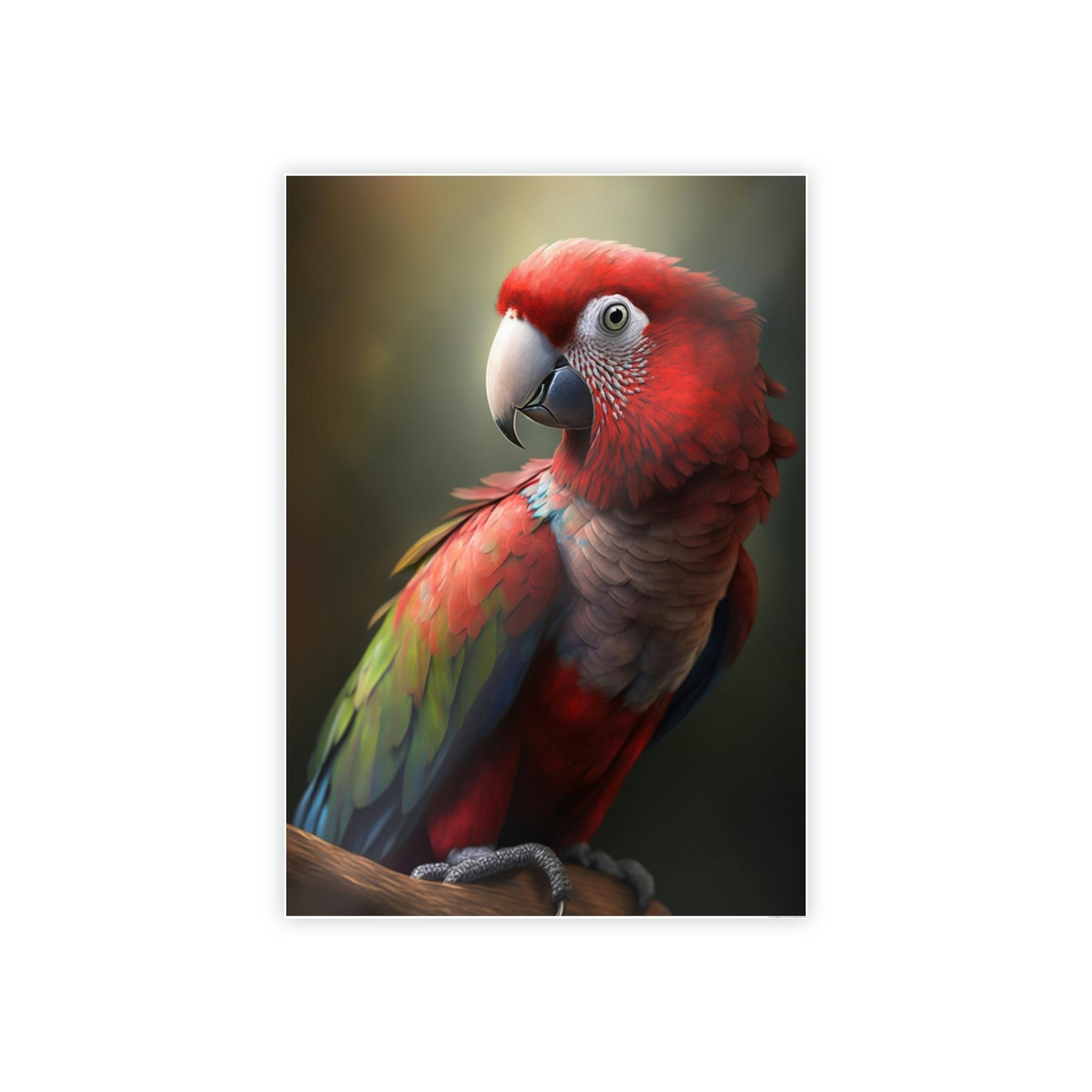 Parrots Feathered Frenzy: A Canvas of Parrot Energy and Enthusiasm